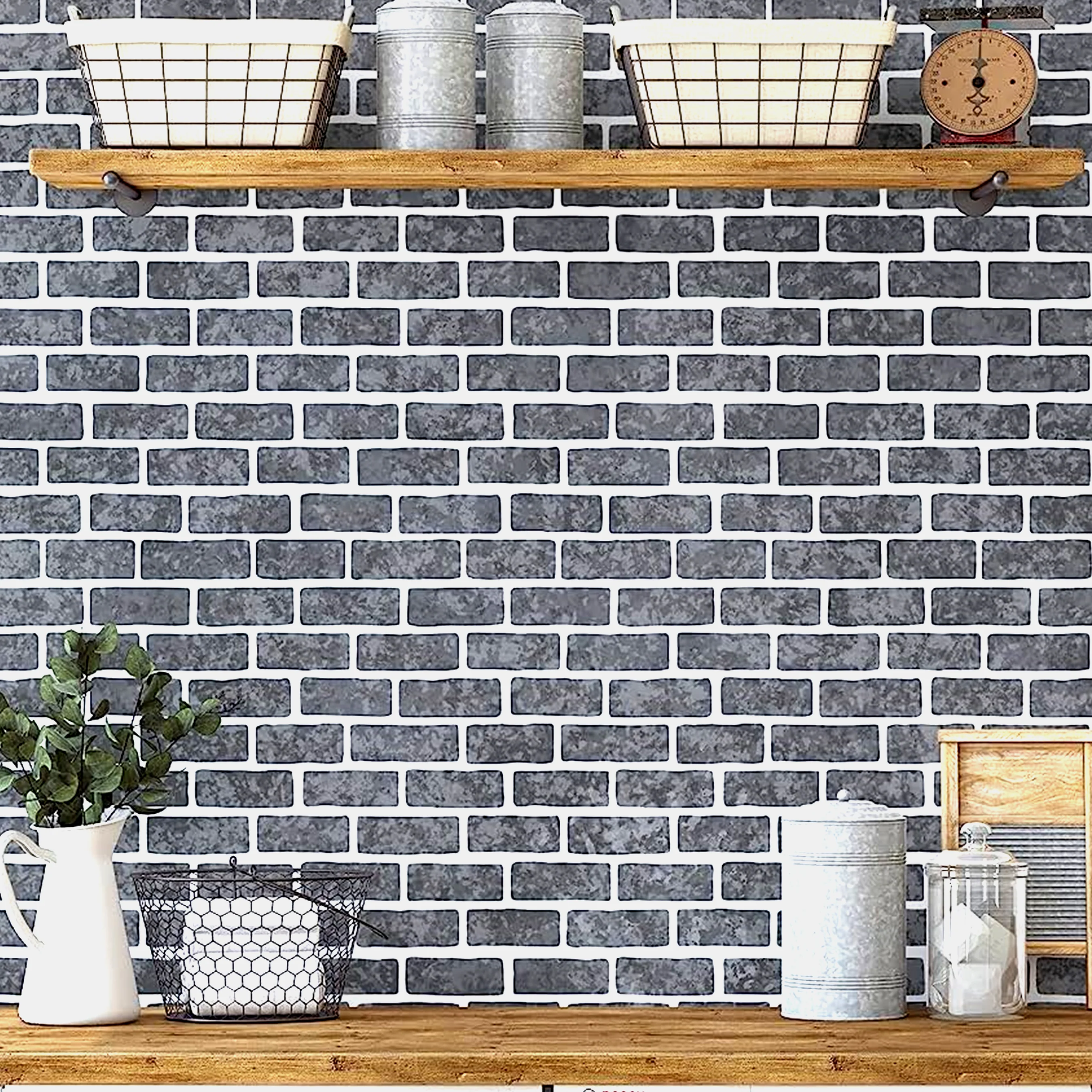 Brick Wall Reusable Stencil For Canvas And Wall Painting.ID #457 - Image 7