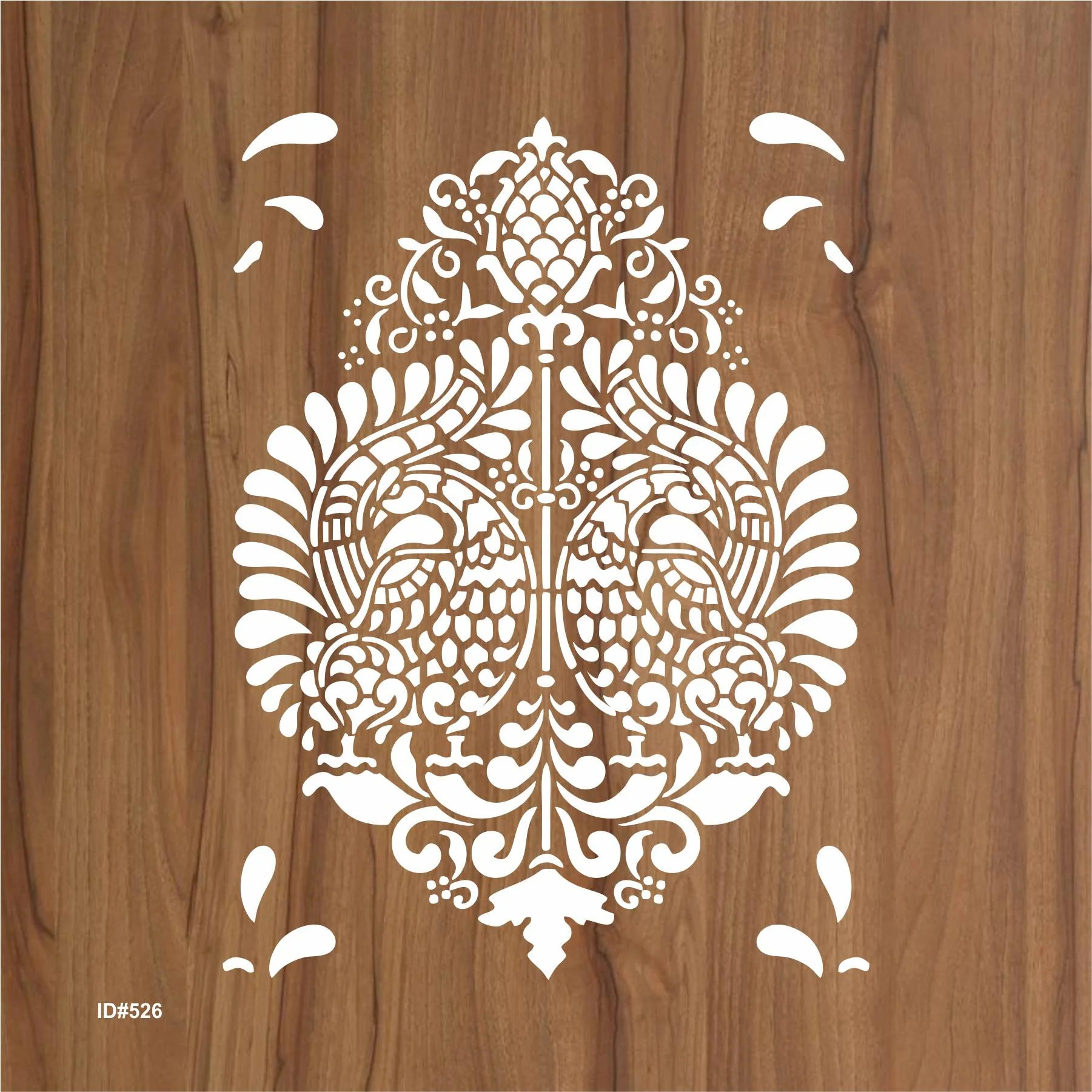 Brocade Design Stencil Used for Stone Wall Painting Spray Hollow DIY Template Cake Template. ID #526 - Image 2
