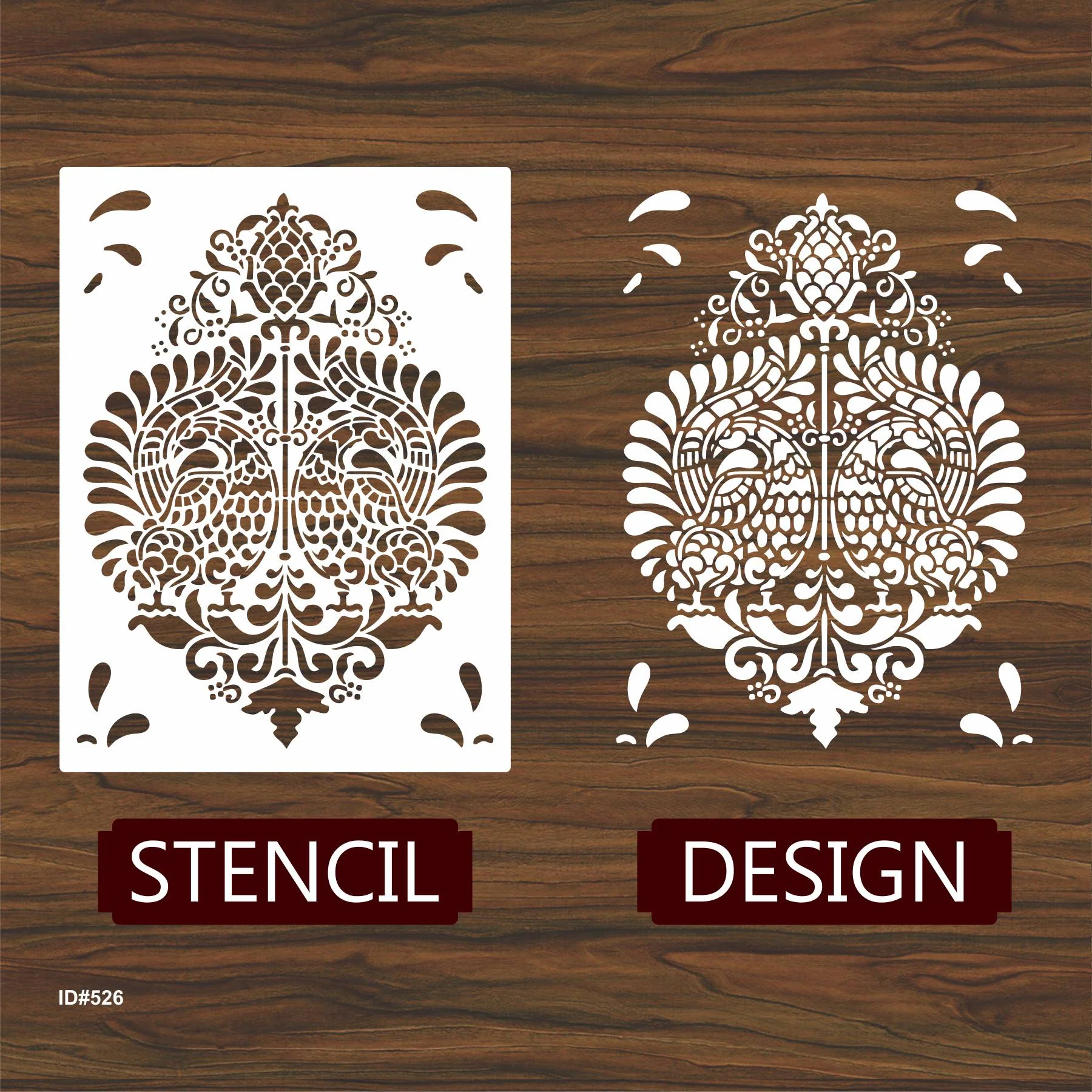 Brocade Design Stencil Used for Stone Wall Painting Spray Hollow DIY Template Cake Template. ID #526 - Image 4
