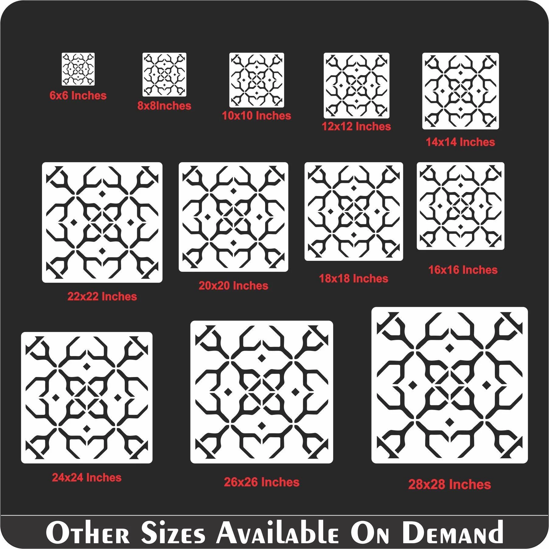Brocatelle Pattern Reusable Stencil For Canvas And Wall Painting.ID#190 - Image 9