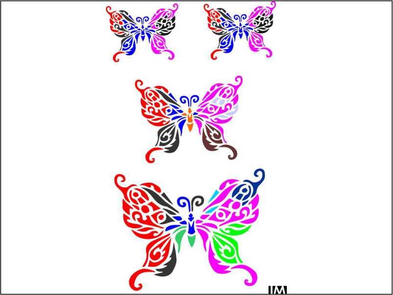 Butterflies Reusable Stencil for Canvas and wall painting.ID#93 - Image 4