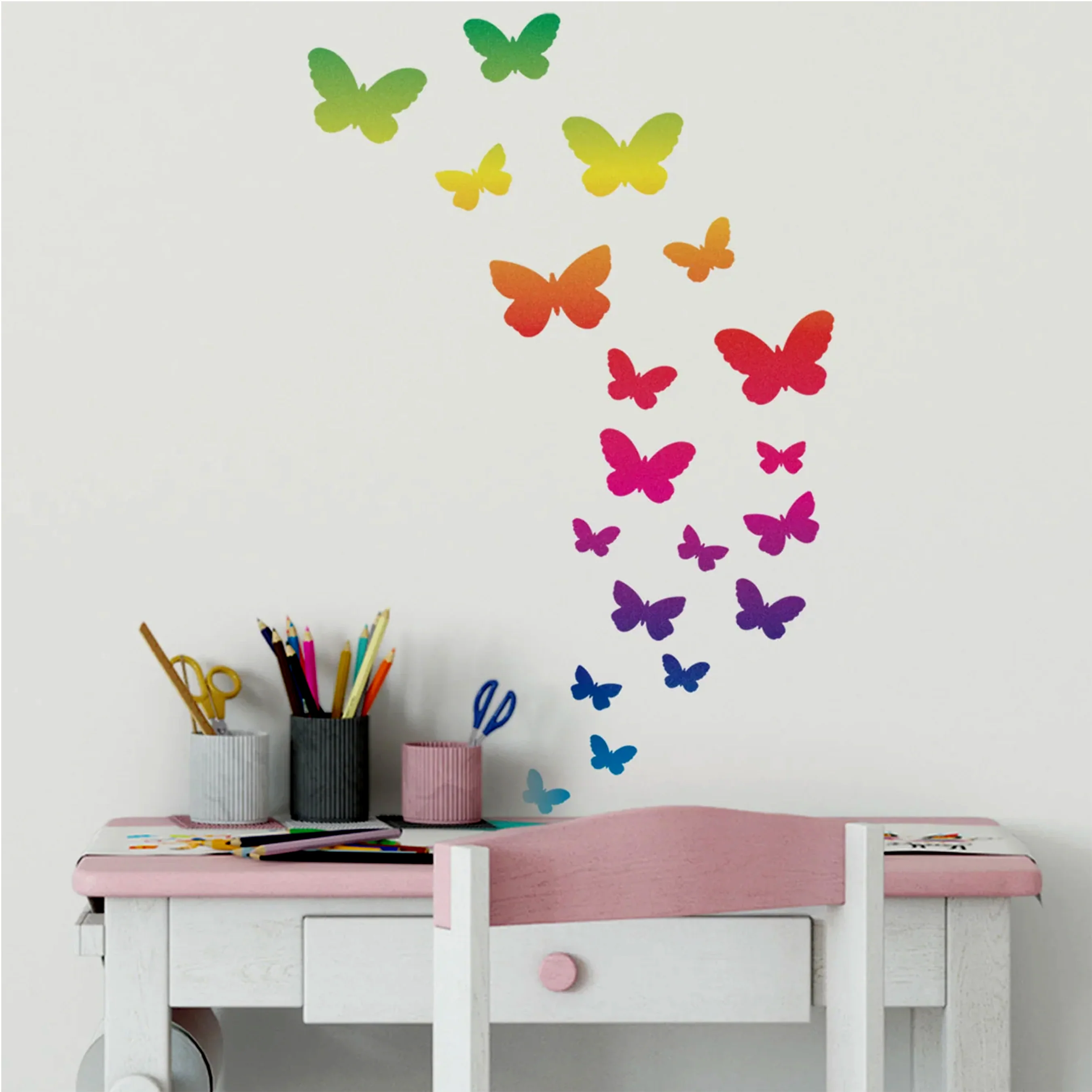 Butterfly Reusable Stencil for Canvas and wall painting.ID#25 - Image 7