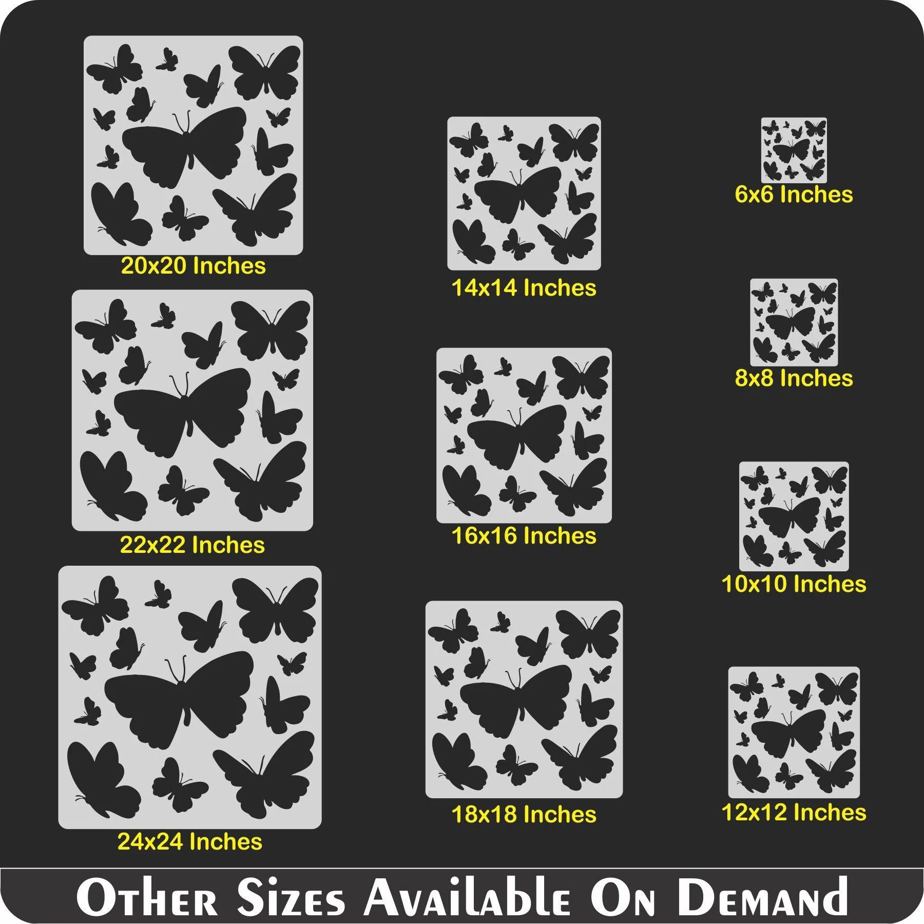 Butterfly Reusable Stencil for Canvas and wall painting.ID#25 - Image 9