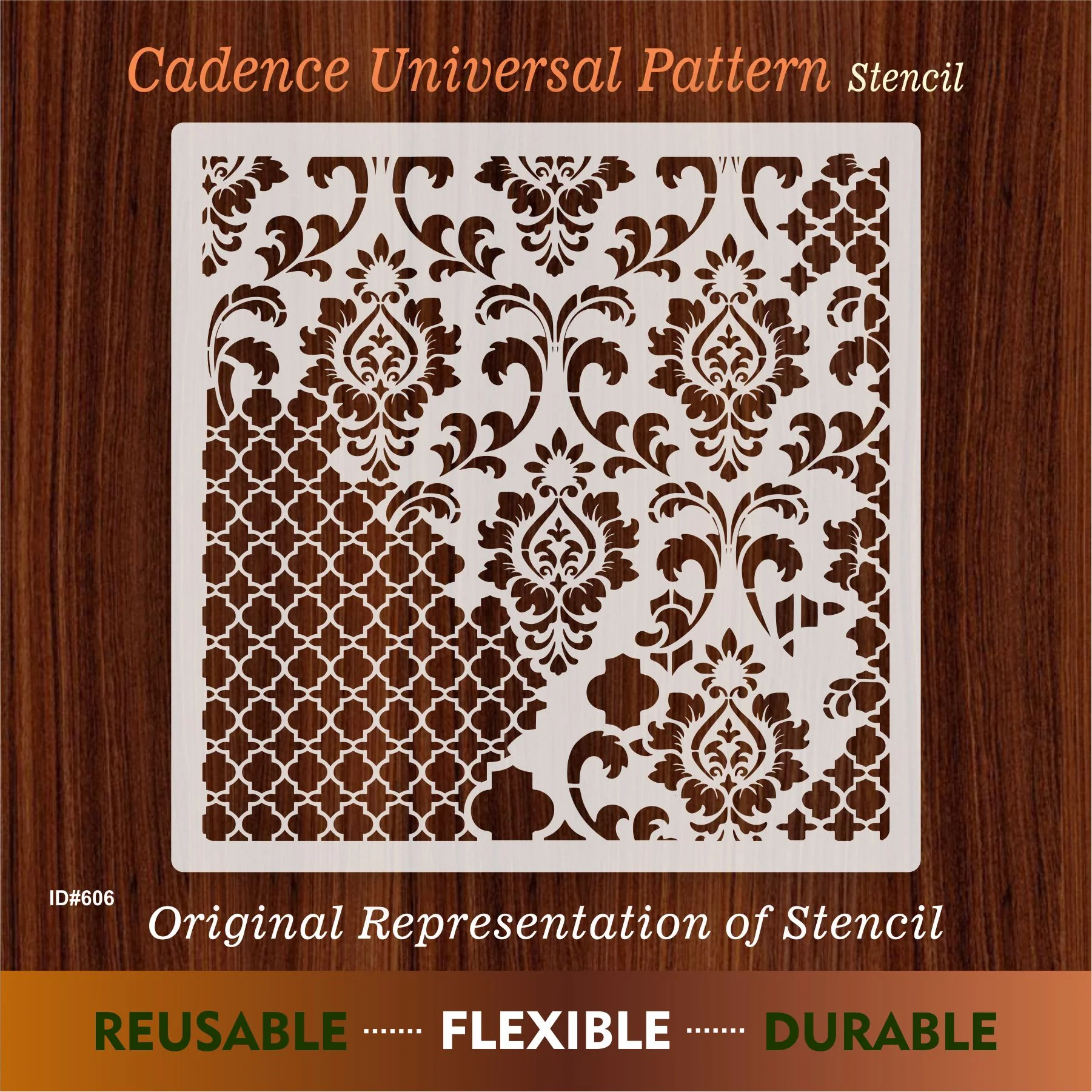 Cadence Universal Pattern Stencil Painting Scrapbook Coloring Embossing Album Decor Template. ID #606 - Image 6