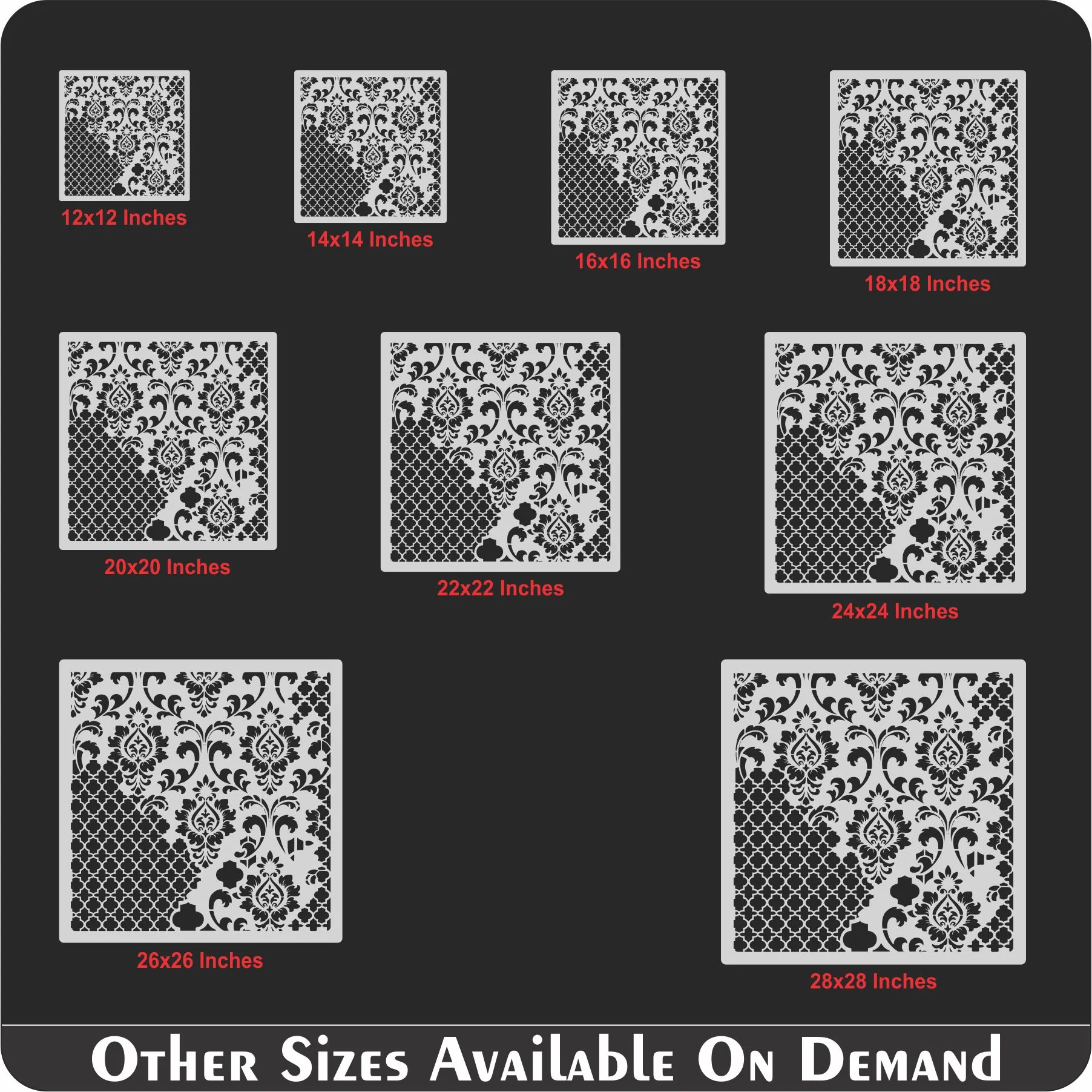Cadence Universal Pattern Stencil Painting Scrapbook Coloring Embossing Album Decor Template. ID #606 - Image 7