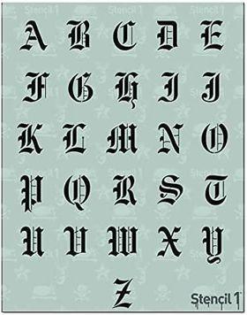 English Capital Alphabets Reusable Stencil for Canvas and wall painting.ID# 438 - Image 2
