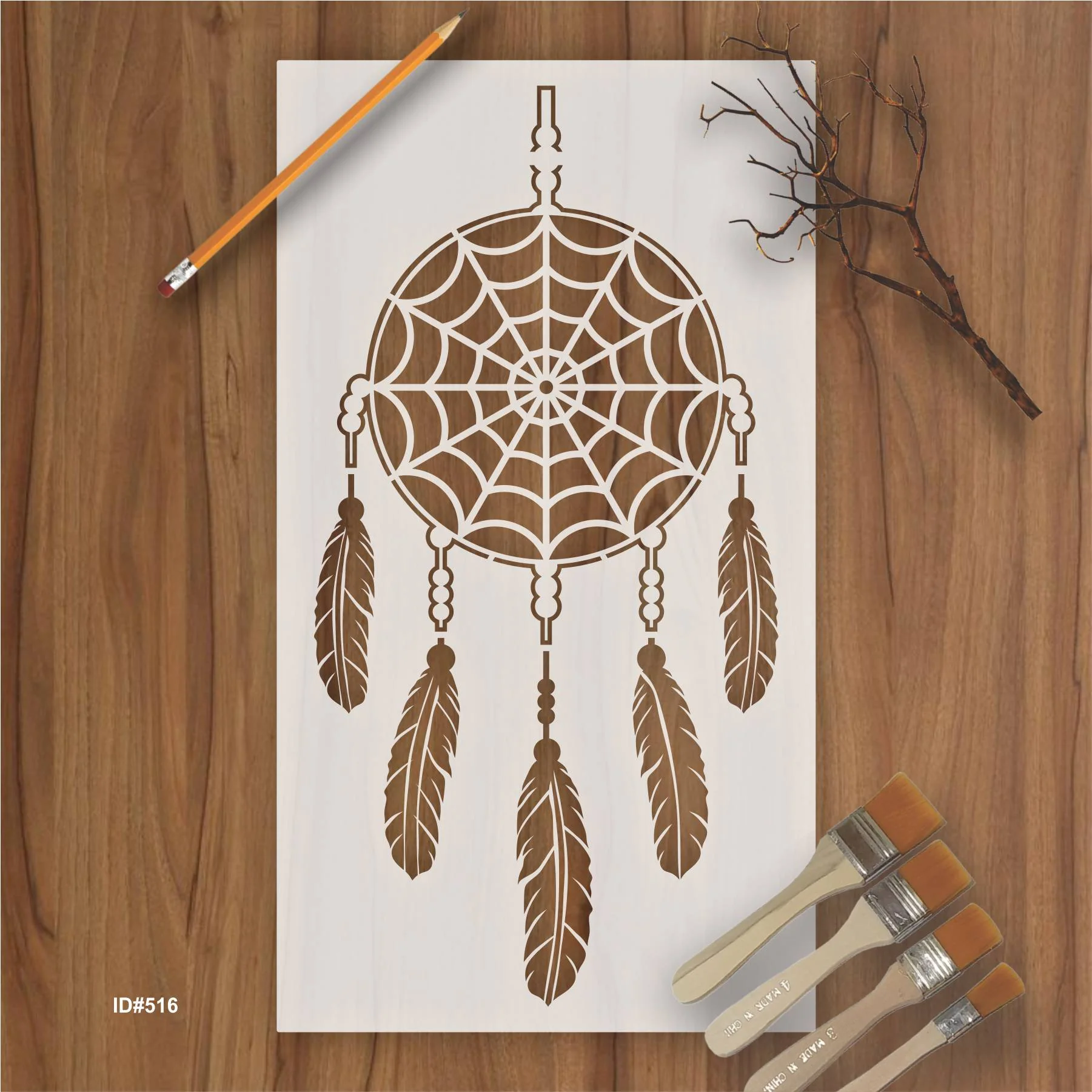 Catcher Stencil Wall Painting Scrapbooking Stamping Embossing Album Paper Card Template. ID #516