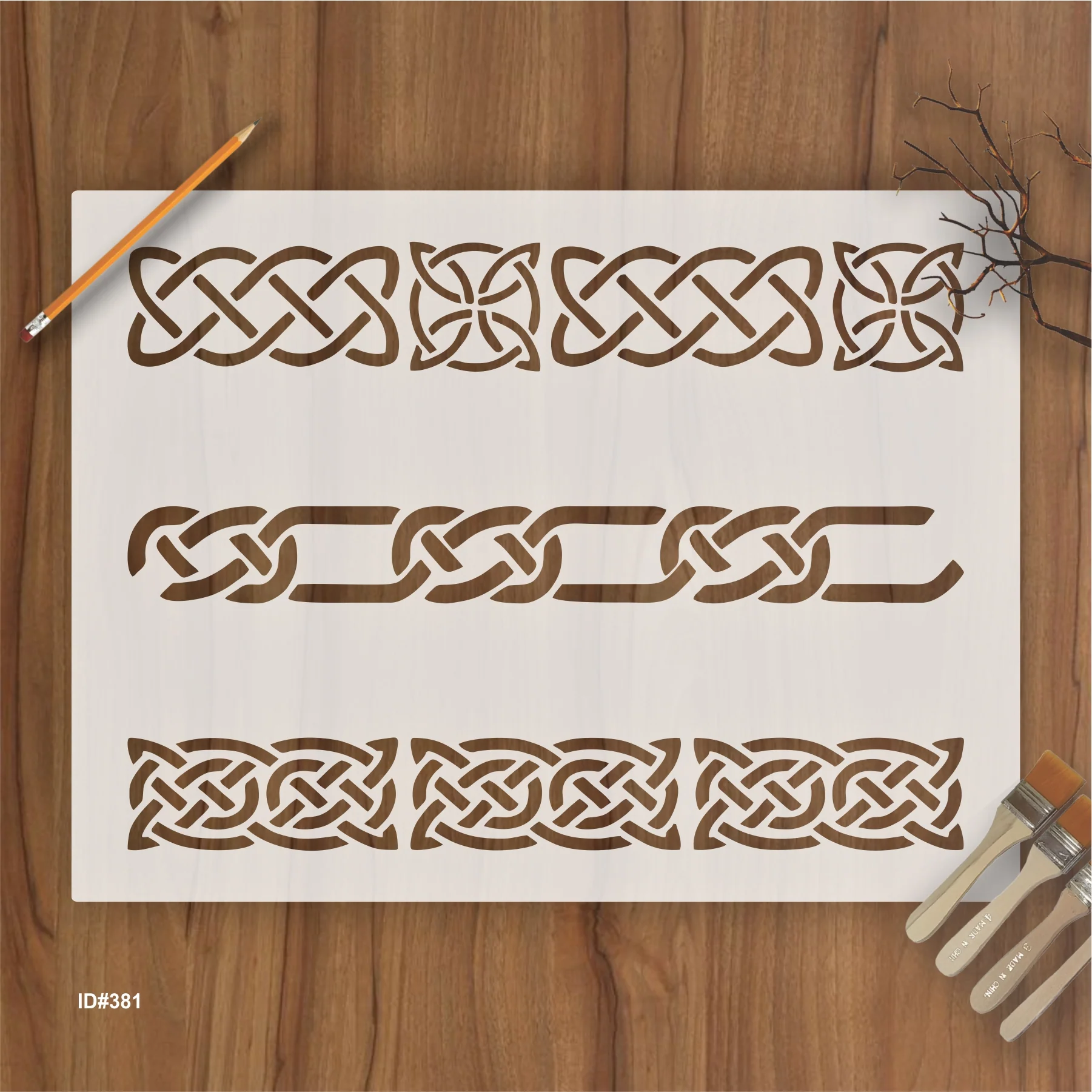Celtic Border Stencil For Walls Painting Scrapbooking Stamping Stamp Album Decorative. ID #381