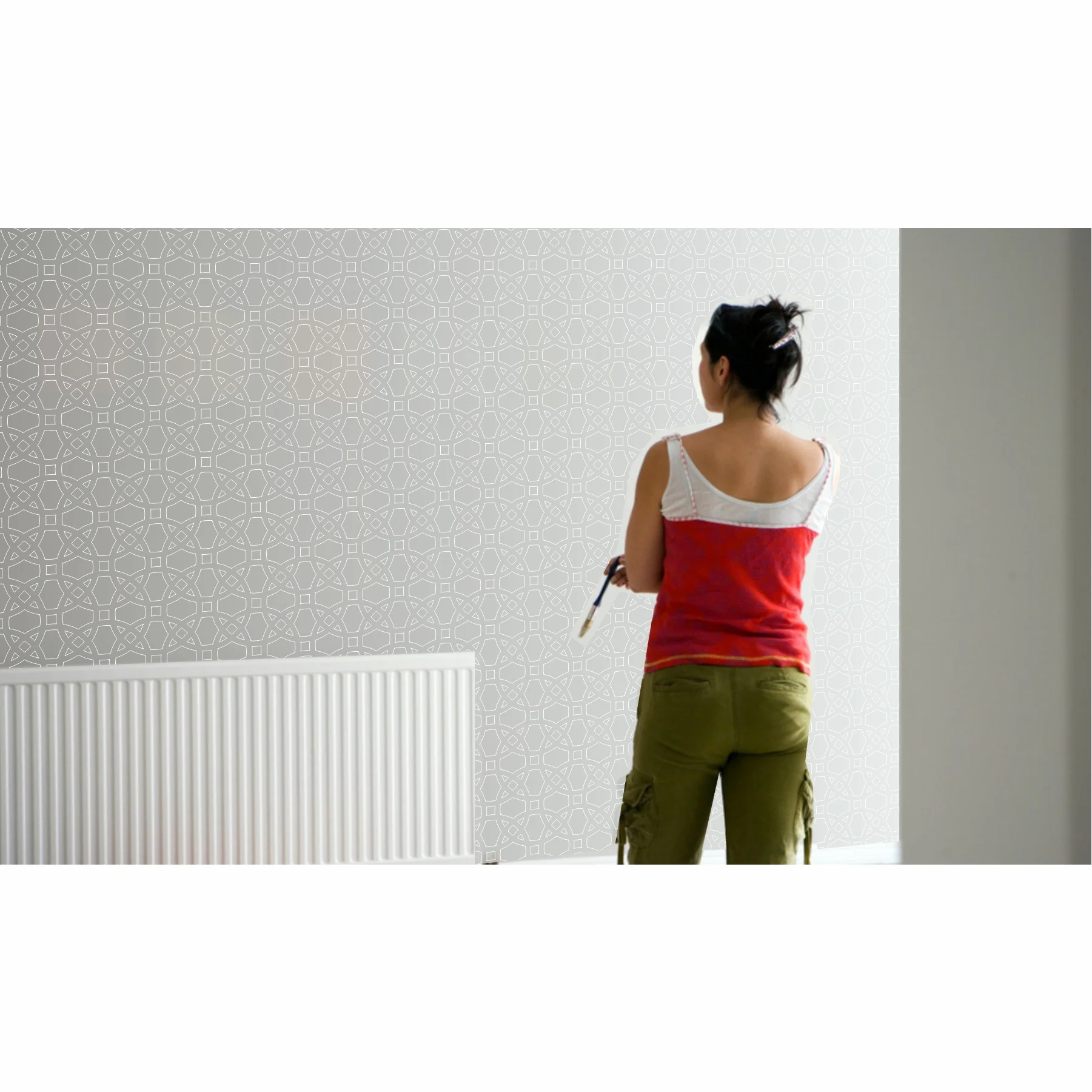 Chain Link Pattern Reusable Stencil For Canvas And Wall Painting.ID#212G - Image 5