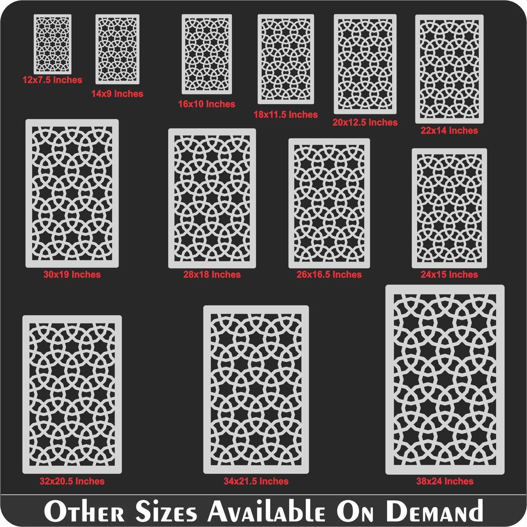 Chainmail Pattern Moroccan Fabric Reusable Stencil For Canvas And Wall Painting.ID#208E - Image 11