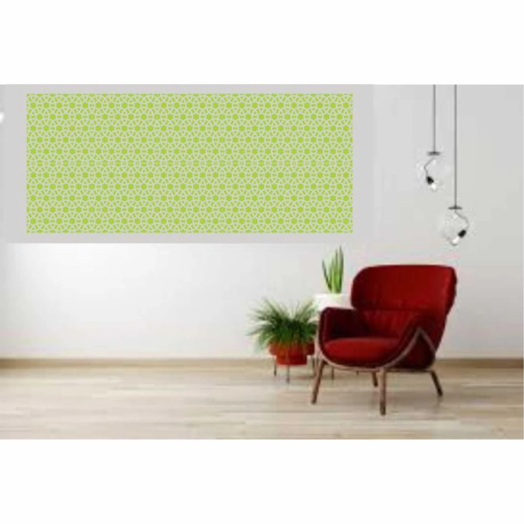 Chainmail Pattern Moroccan Fabric Reusable Stencil For Canvas And Wall Painting.ID#208E - Image 5