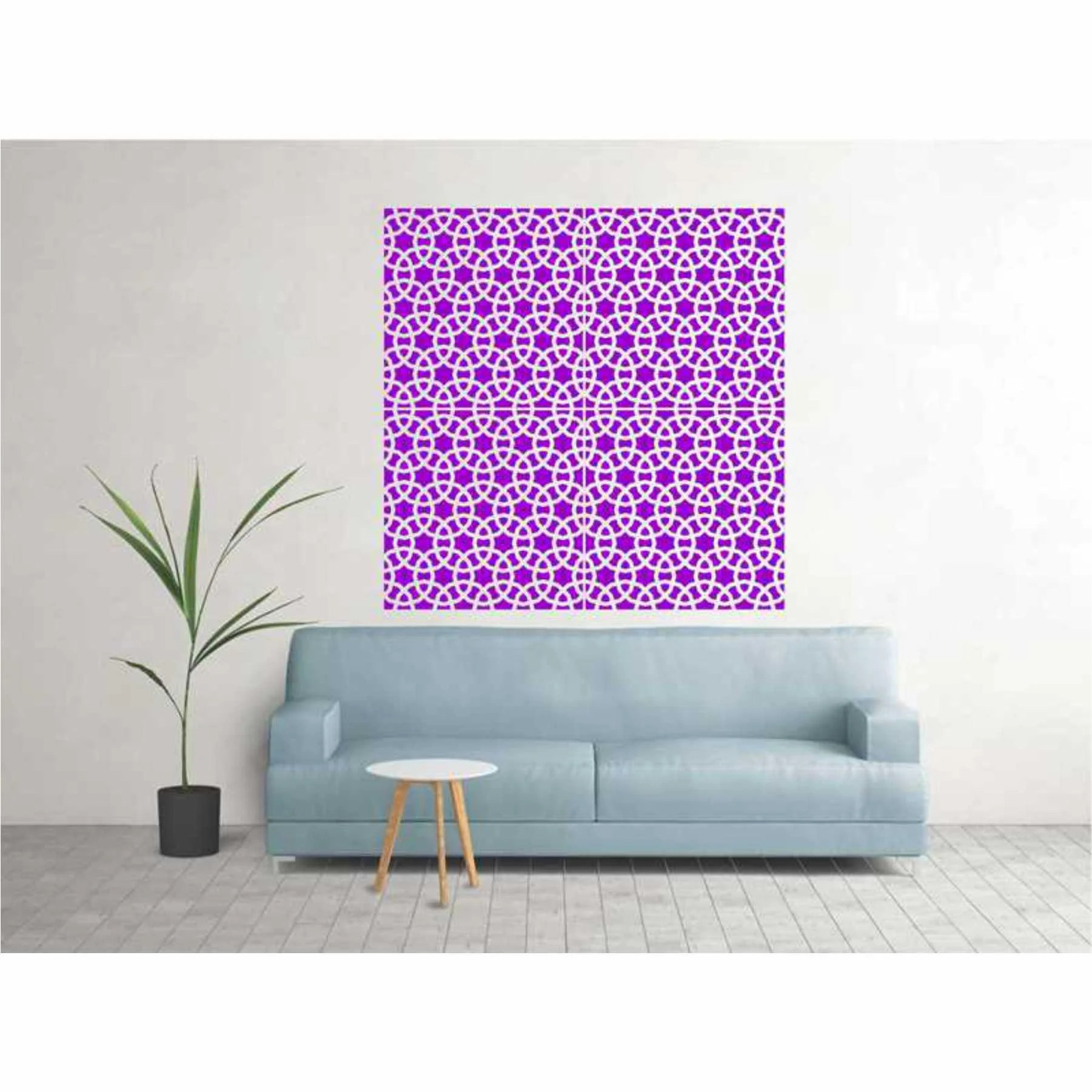 Chainmail Pattern Moroccan Fabric Reusable Stencil For Canvas And Wall Painting.ID#208E - Image 7