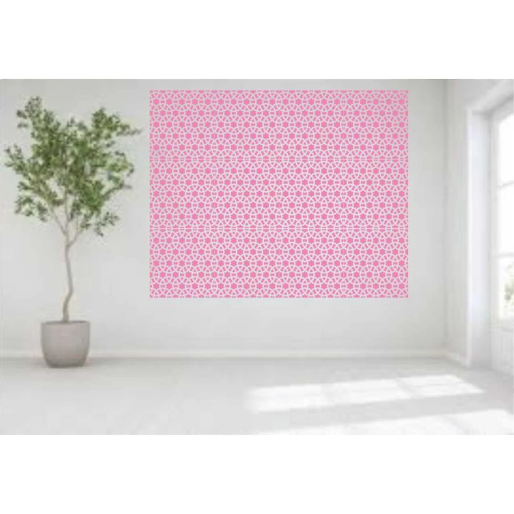 Chainmail Pattern Moroccan Fabric Reusable Stencil For Canvas And Wall Painting.ID#208E - Image 9
