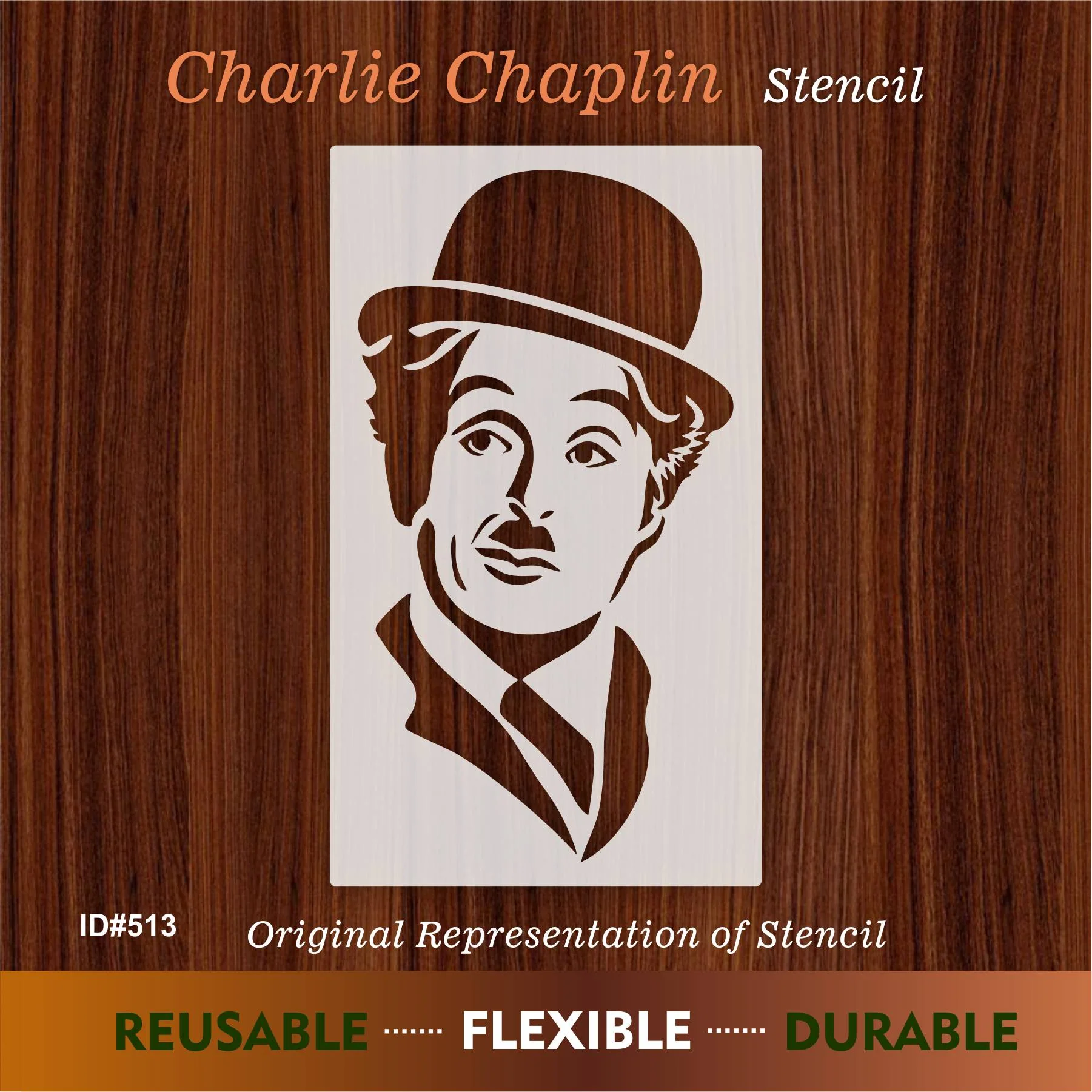 Charlie Chaplin Stencil Used Canvas and Wall Painting Scrapbooking Stamping Embossing Album Paper Card Template. ID #513 - Image 5