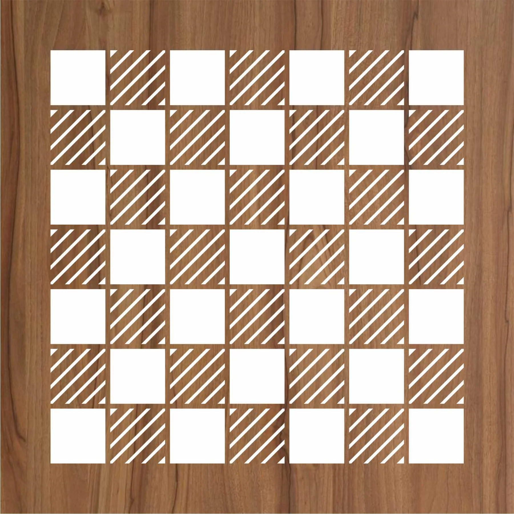 Chess board Lines Reusable Stencil For Canvas And Wall Painting.ID# 447 - Image 2