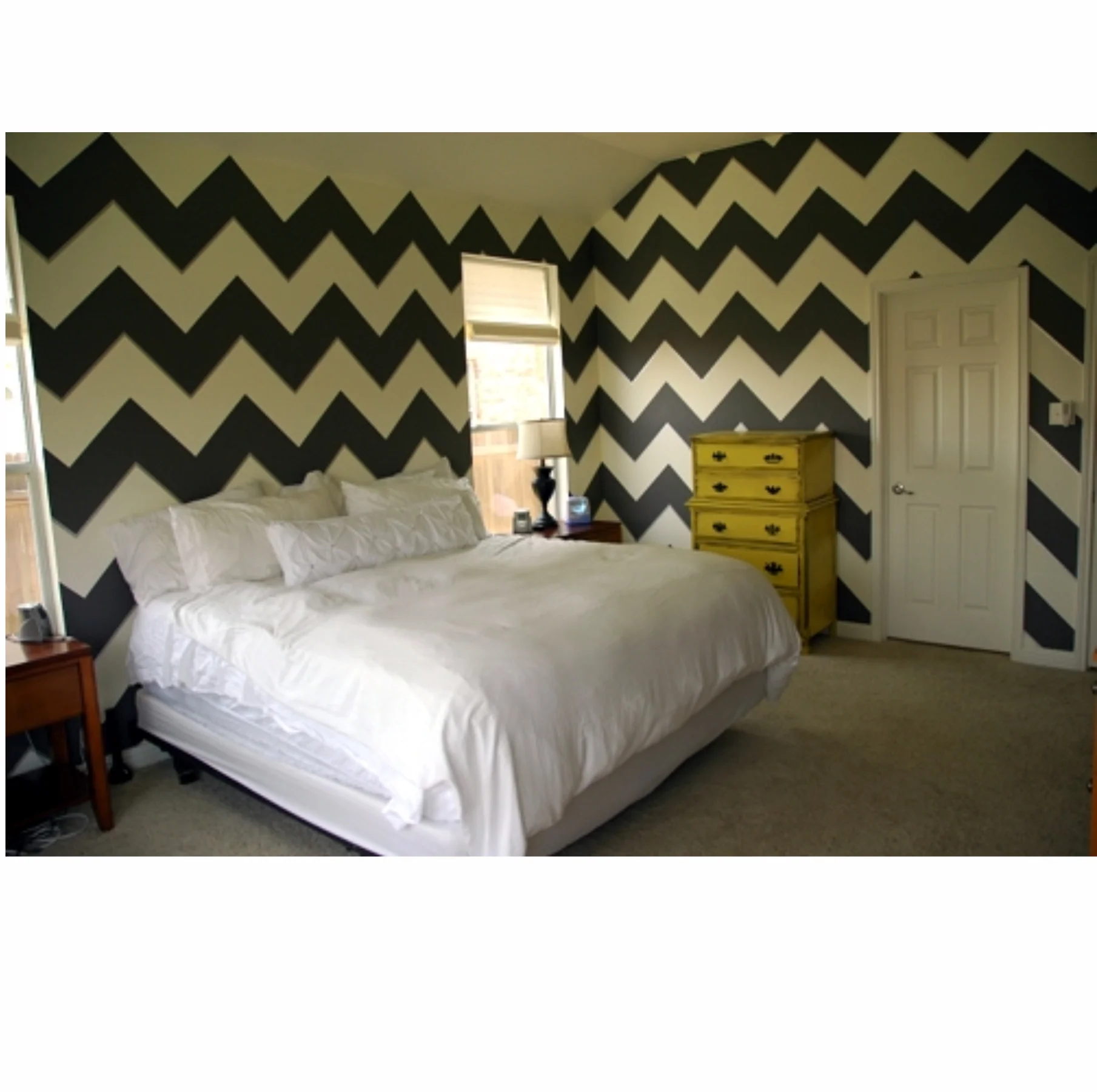 Chevron Pattern Reusable Stencil For Canvas And Wall Painting.ID#212F - Image 6