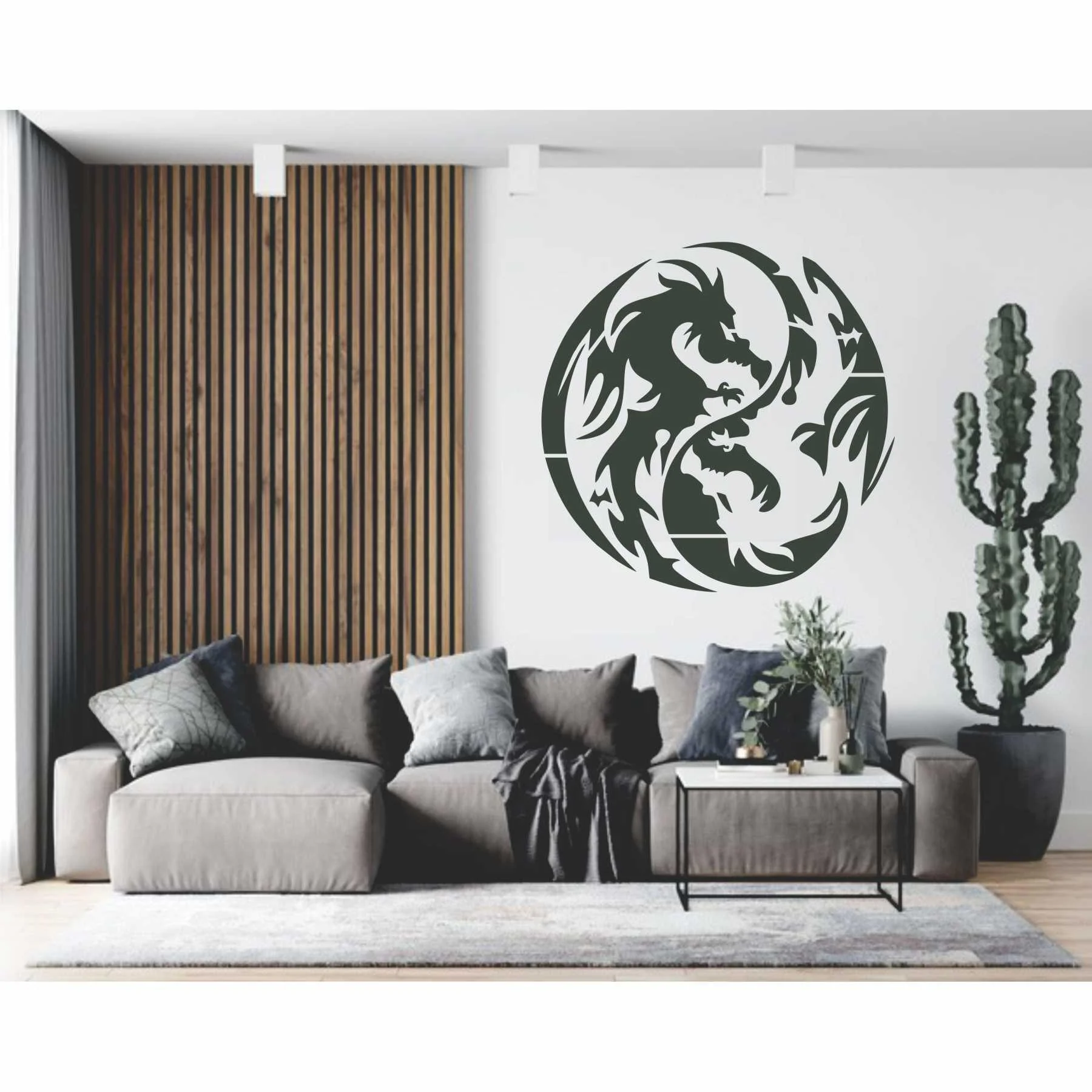 Chinese Dragon Reusable Stencil for Canvas and wall painting.ID# 436 - Image 3