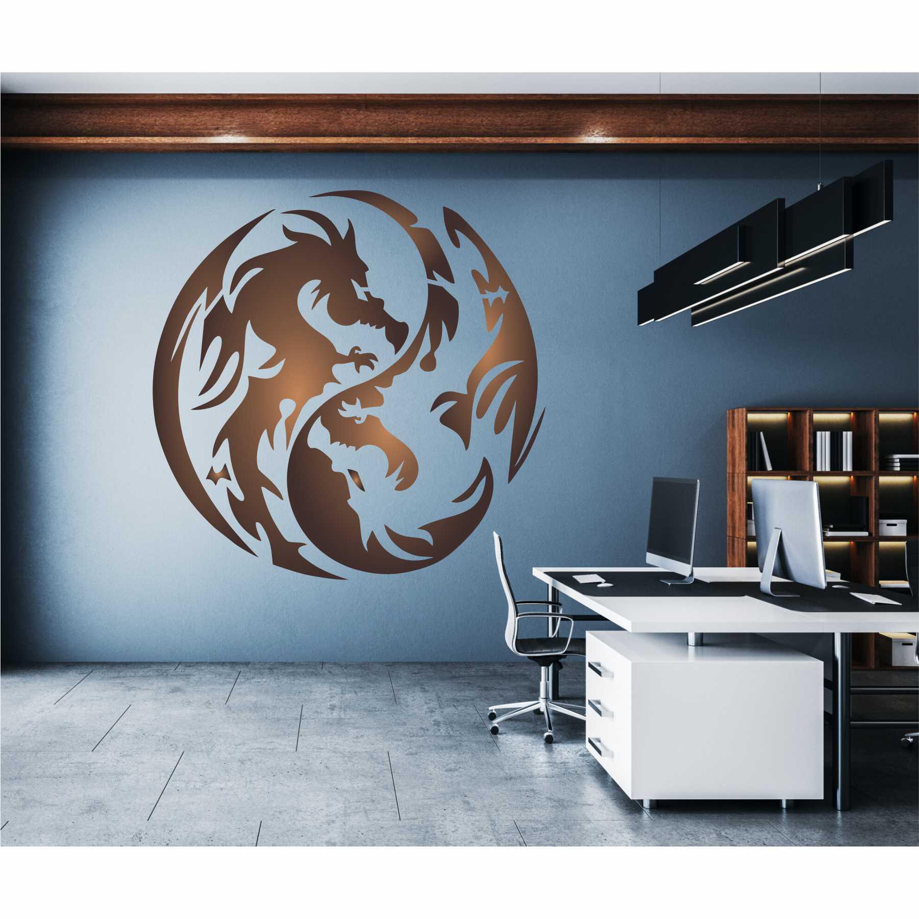 Chinese Dragon Reusable Stencil for Canvas and wall painting.ID# 436 - Image 4