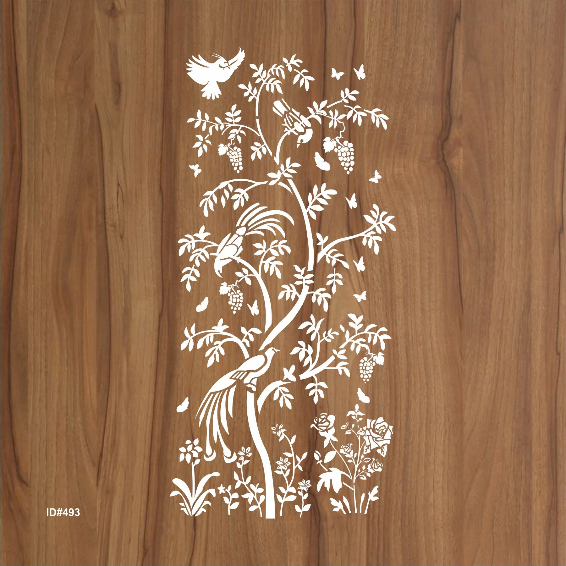 Chinoiserie Stencil Large Floral Wall Stencil,Reusable Flower Painting Stencil for Walls. ID #493 - Image 3