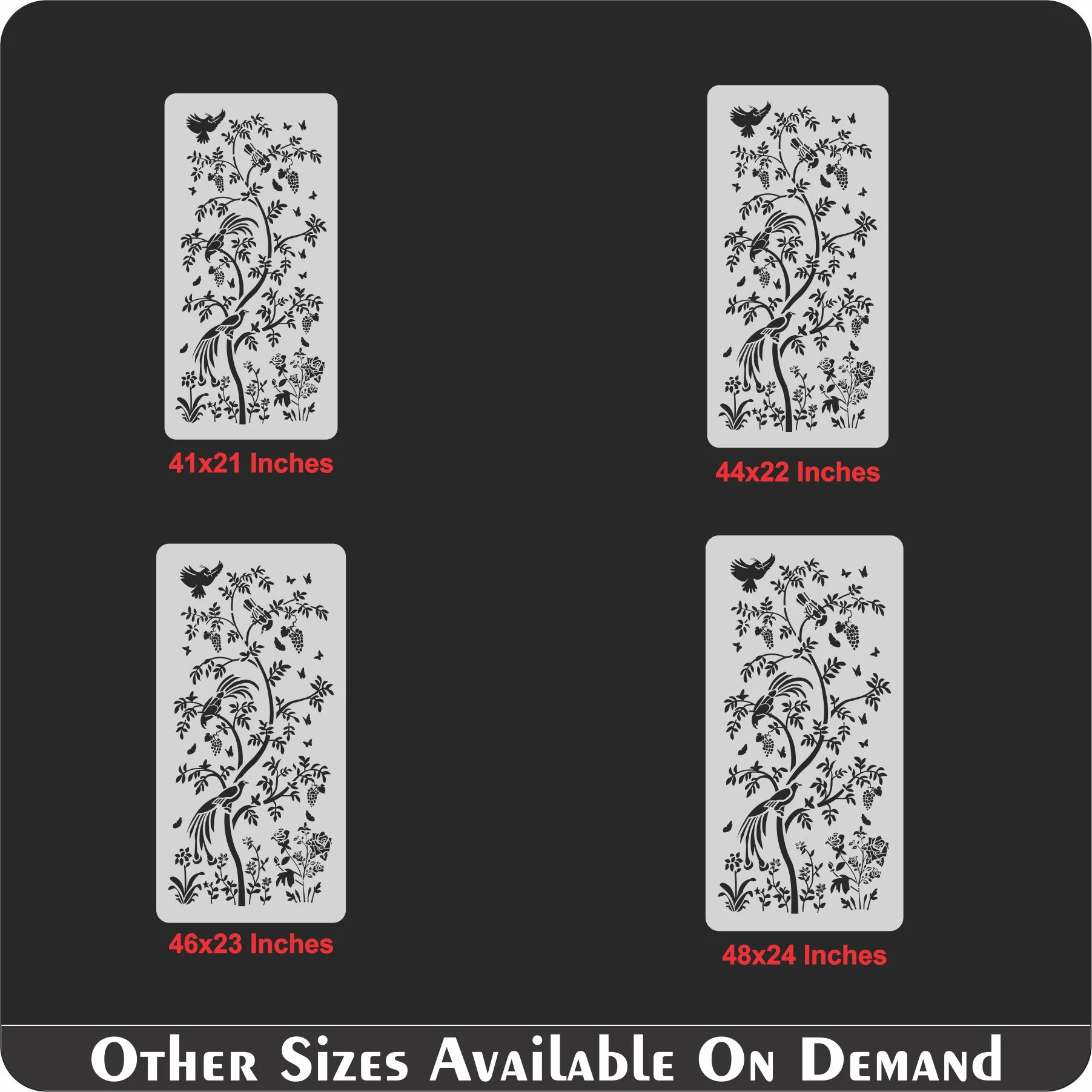 Chinoiserie Stencil Large Floral Wall Stencil,Reusable Flower Painting Stencil for Walls. ID #493 - Image 7