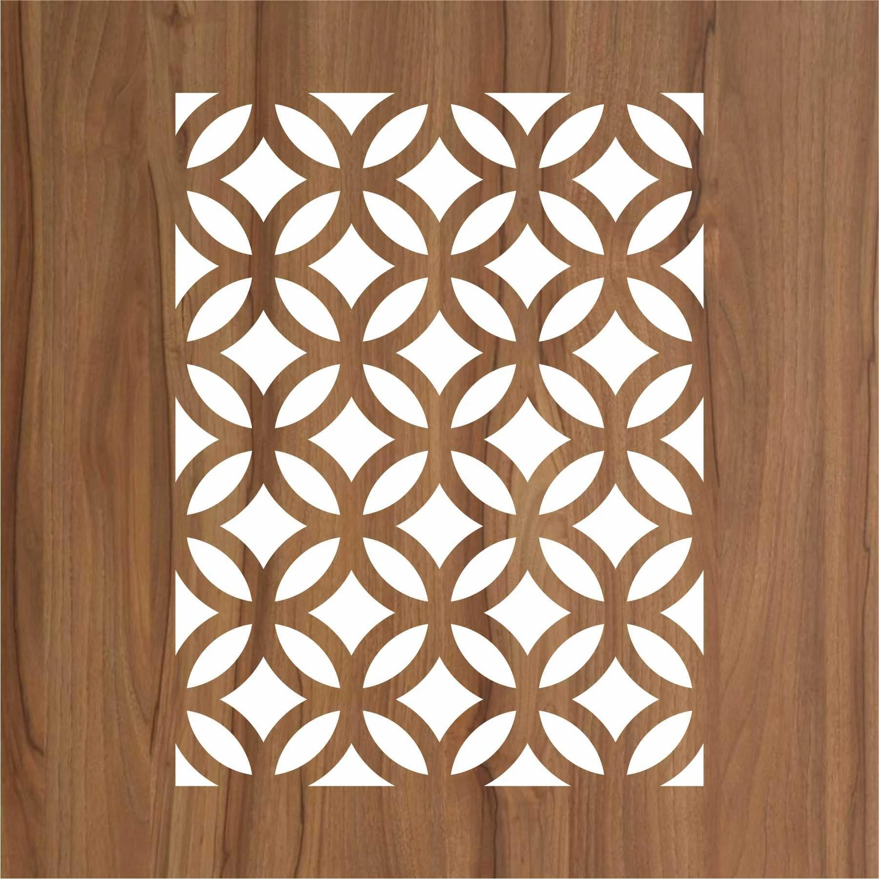 Circule And Diamond Pattern Reusable Stencil For Canvas And Wall Painting.ID#208I - Image 2
