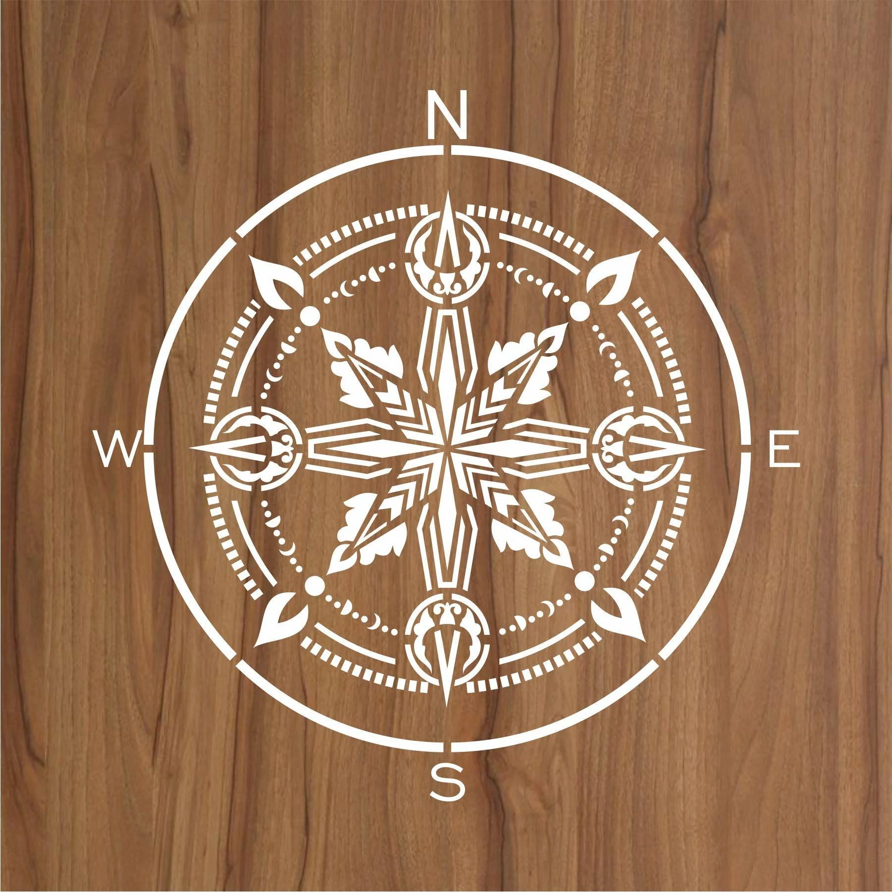 Compass Mandala Reusable Stencil For Canvas And Wall Painting - Image 2