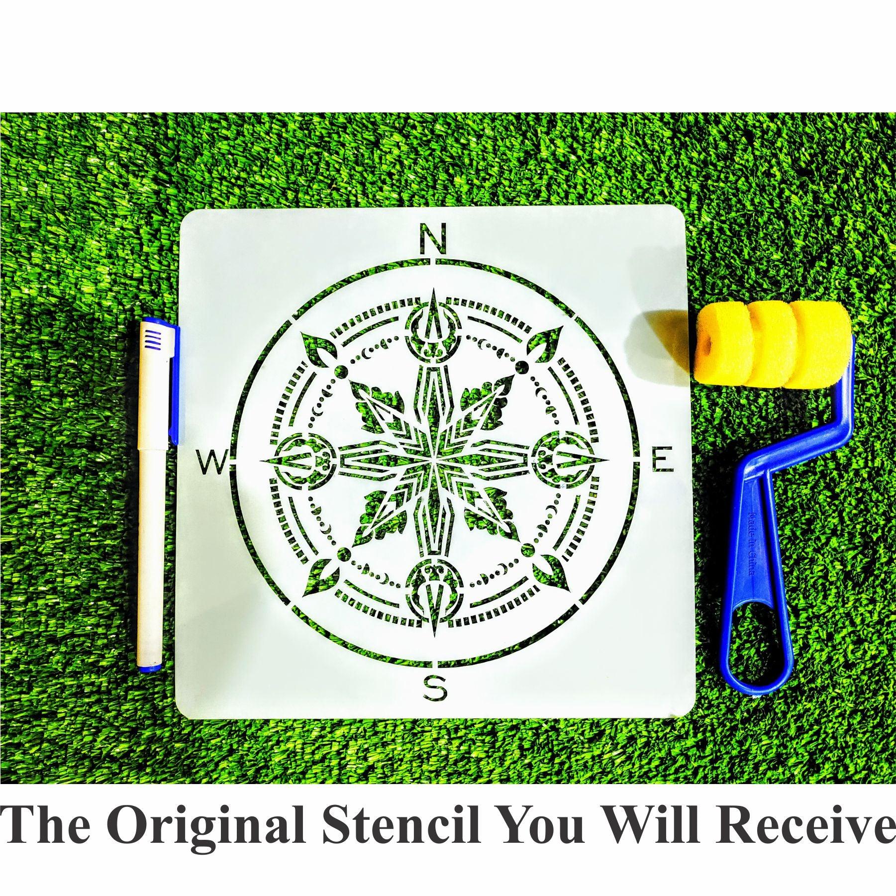 Compass Mandala Reusable Stencil For Canvas And Wall Painting - Image 7