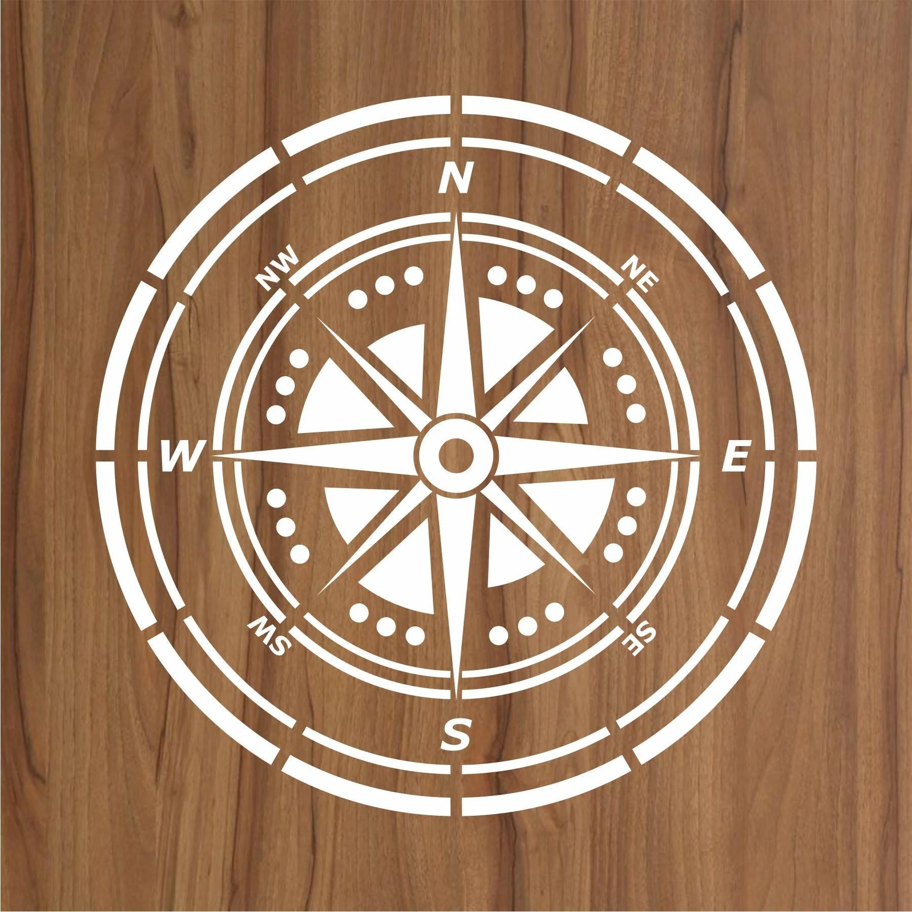 Compass Reusable Stencil For Canvas And Wall Painting - Image 2