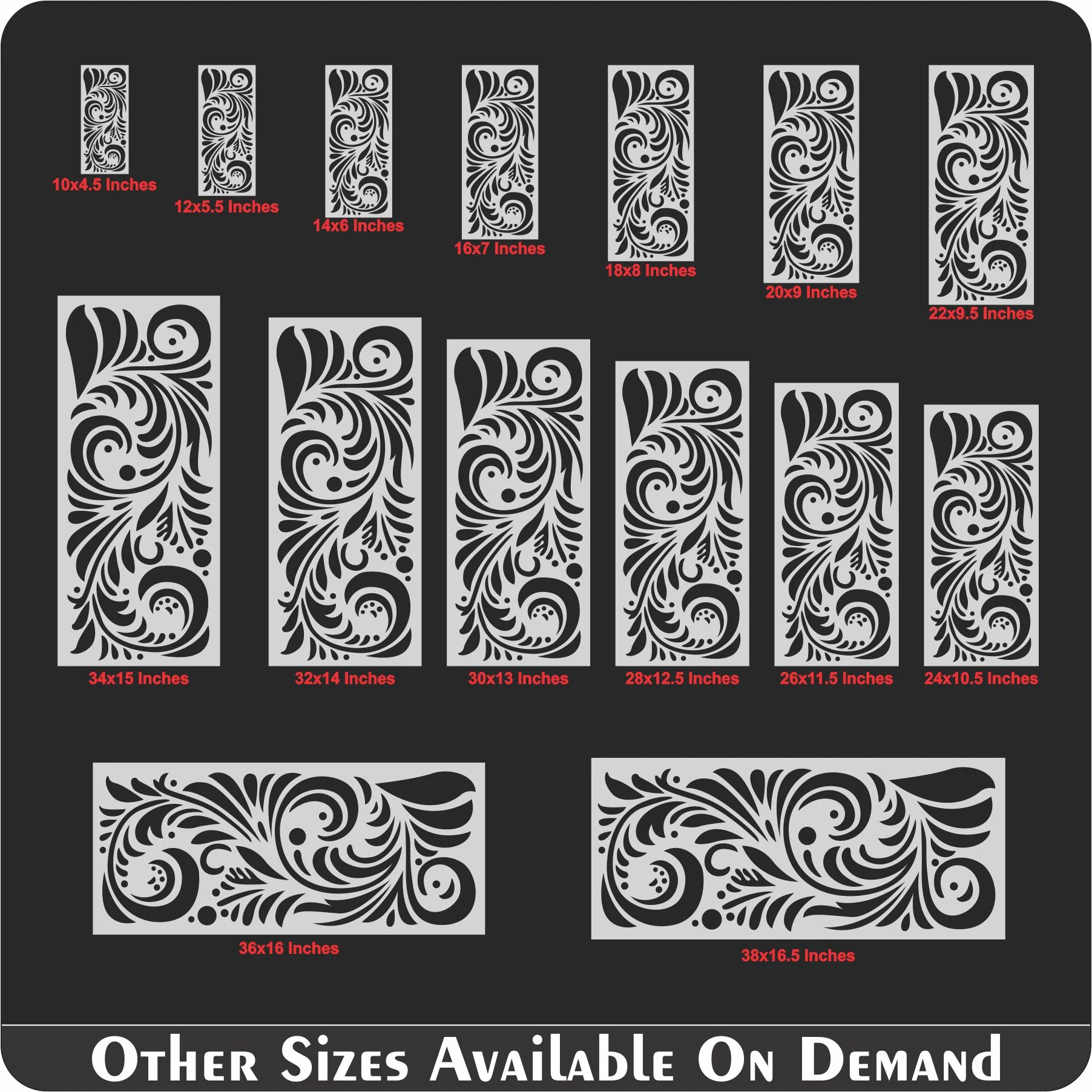 Swill Bonzaa Pattern Reusable Stencil For Canvas And Wall Painting.ID#224 - Image 6