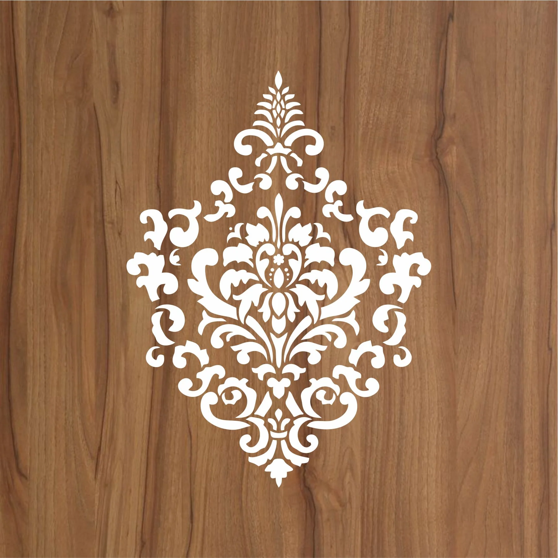 Vintage Damask Floral Reusable Stencil for Canvas and wall painting.ID #465 - Image 2