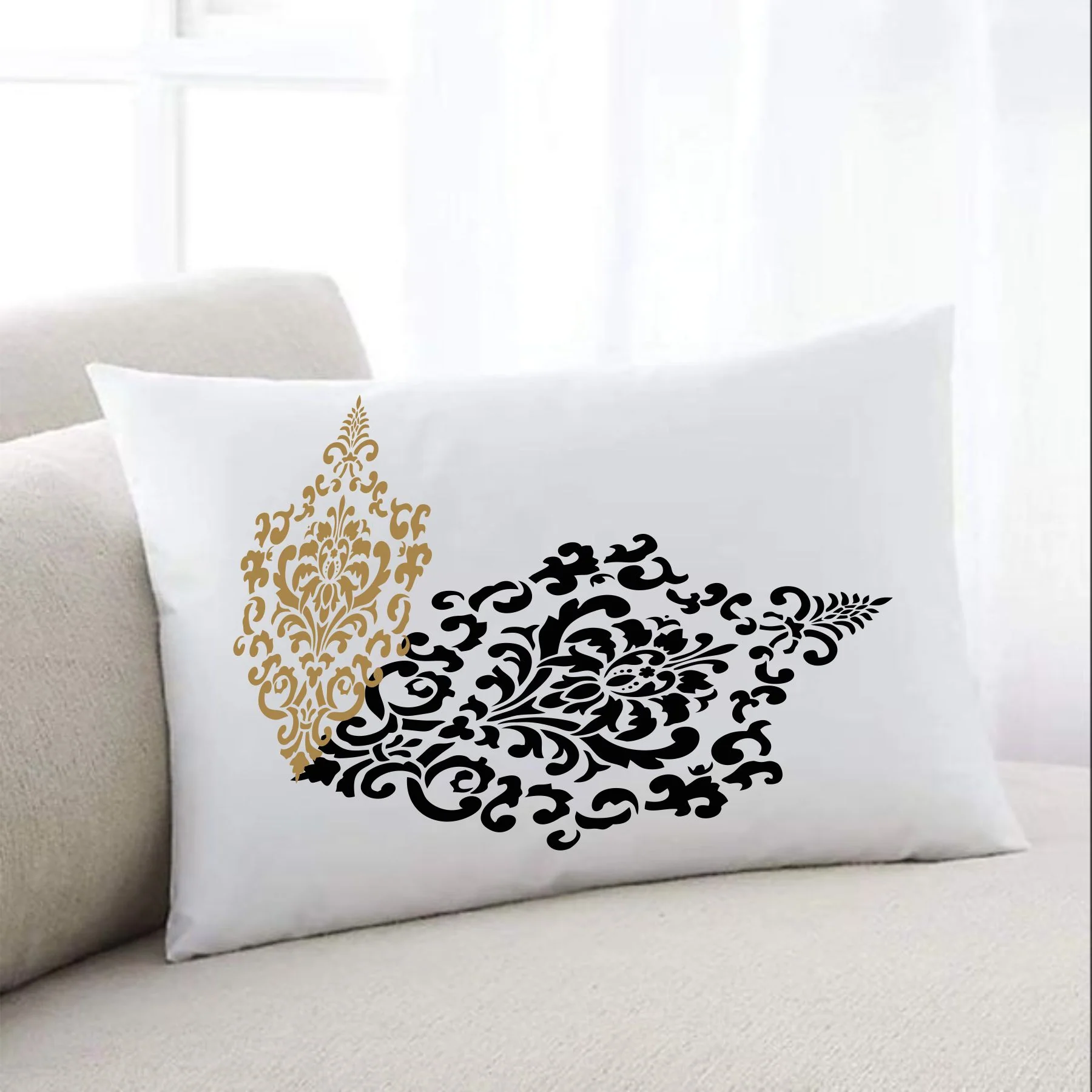 Vintage Damask Floral Reusable Stencil for Canvas and wall painting.ID #465 - Image 7