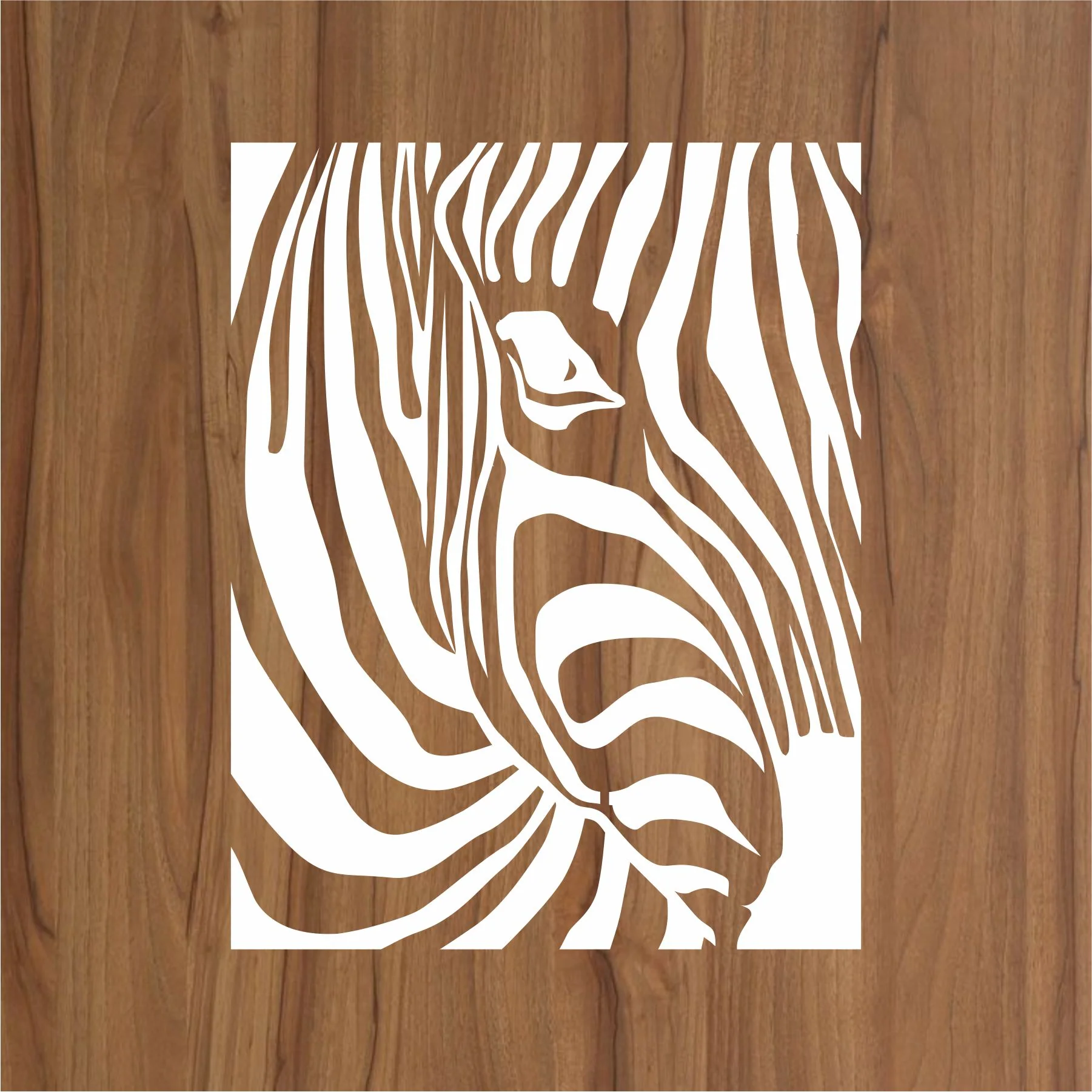 Zebra Face Reusable Stencil For Canvas And Wall Painting.ID#222 - Image 2