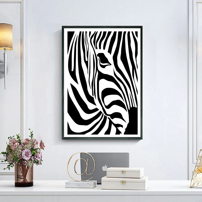 Zebra Face Reusable Stencil For Canvas And Wall Painting.ID#222 - Image 4