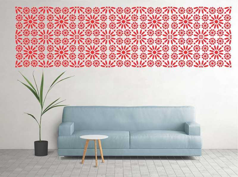 Cordelia Tile  Reusable Stencil for Canvas and wall painting.ID#154 - Image 6