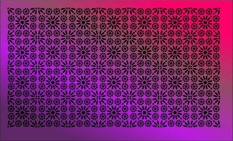 Cordelia Tile  Reusable Stencil for Canvas and wall painting.ID#154 - Image 7