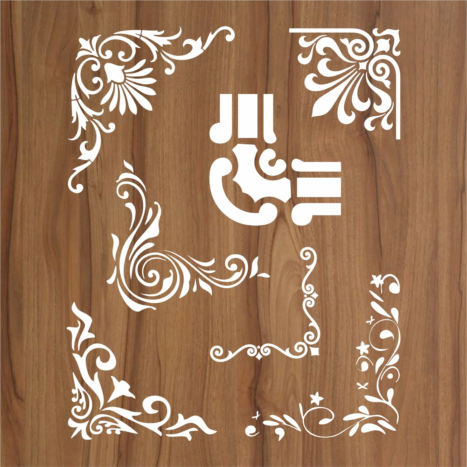 Corner Stencil For Canvas And Wall Painting.ID #483 - Image 3