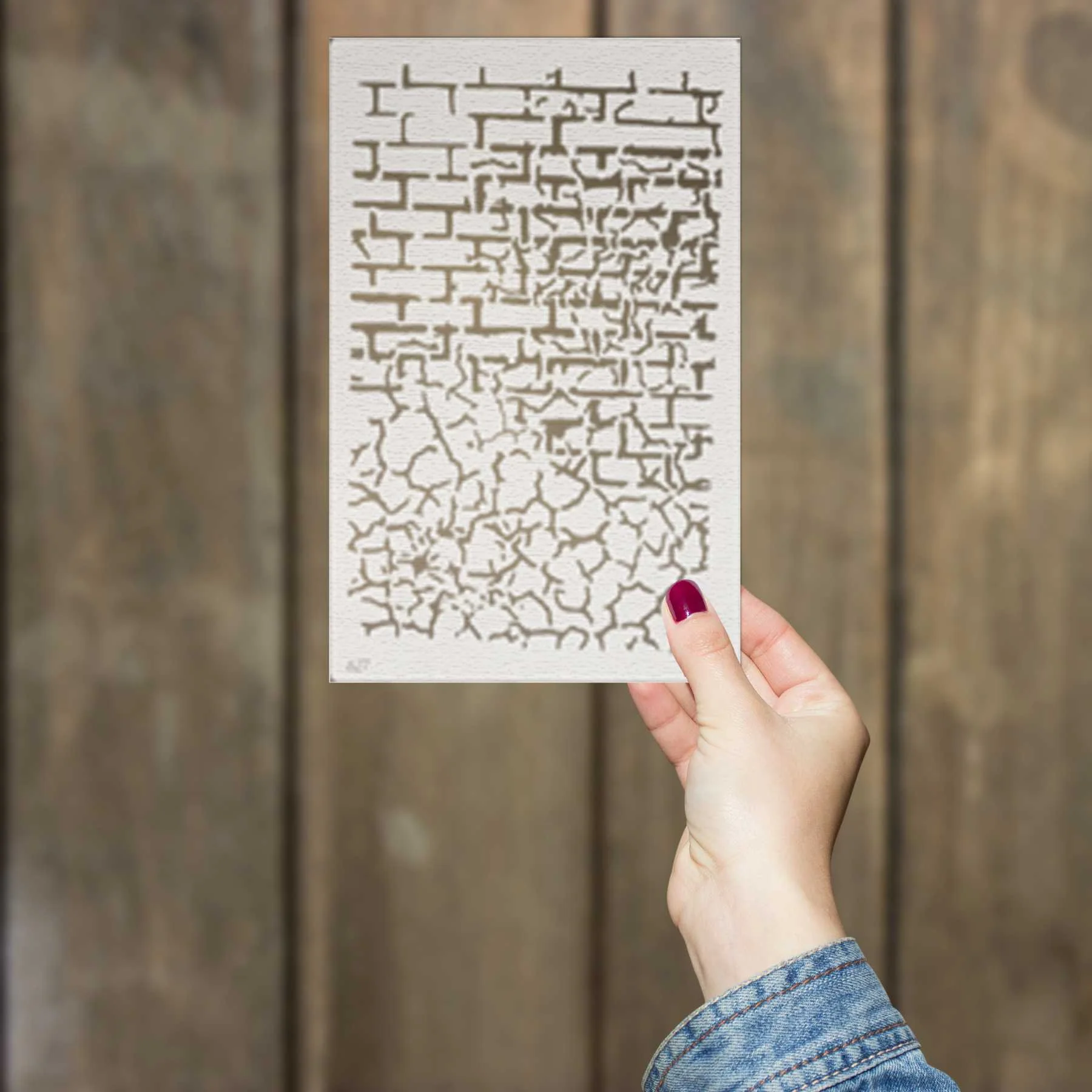 Craket and Brick Stencil Painting Scrapbook Coloring Embossing Album Decor Template. ID #627 - Image 6