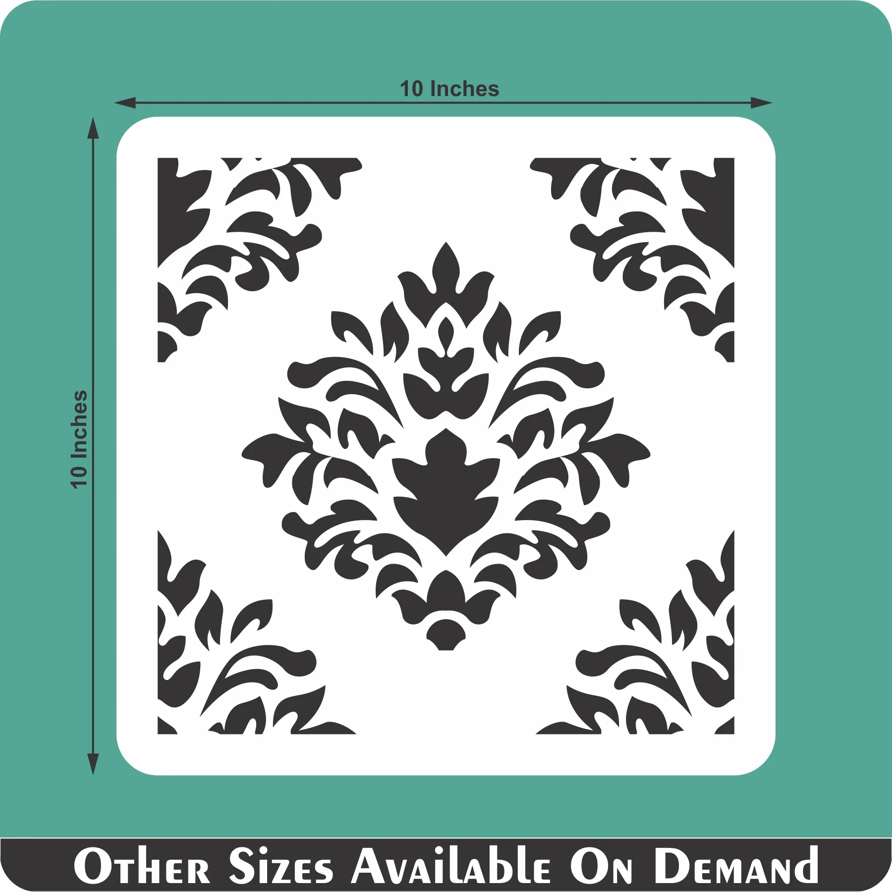 Crest Damask Reusable Stencil For Canvas And Wall Painting.ID#216 - Image 13