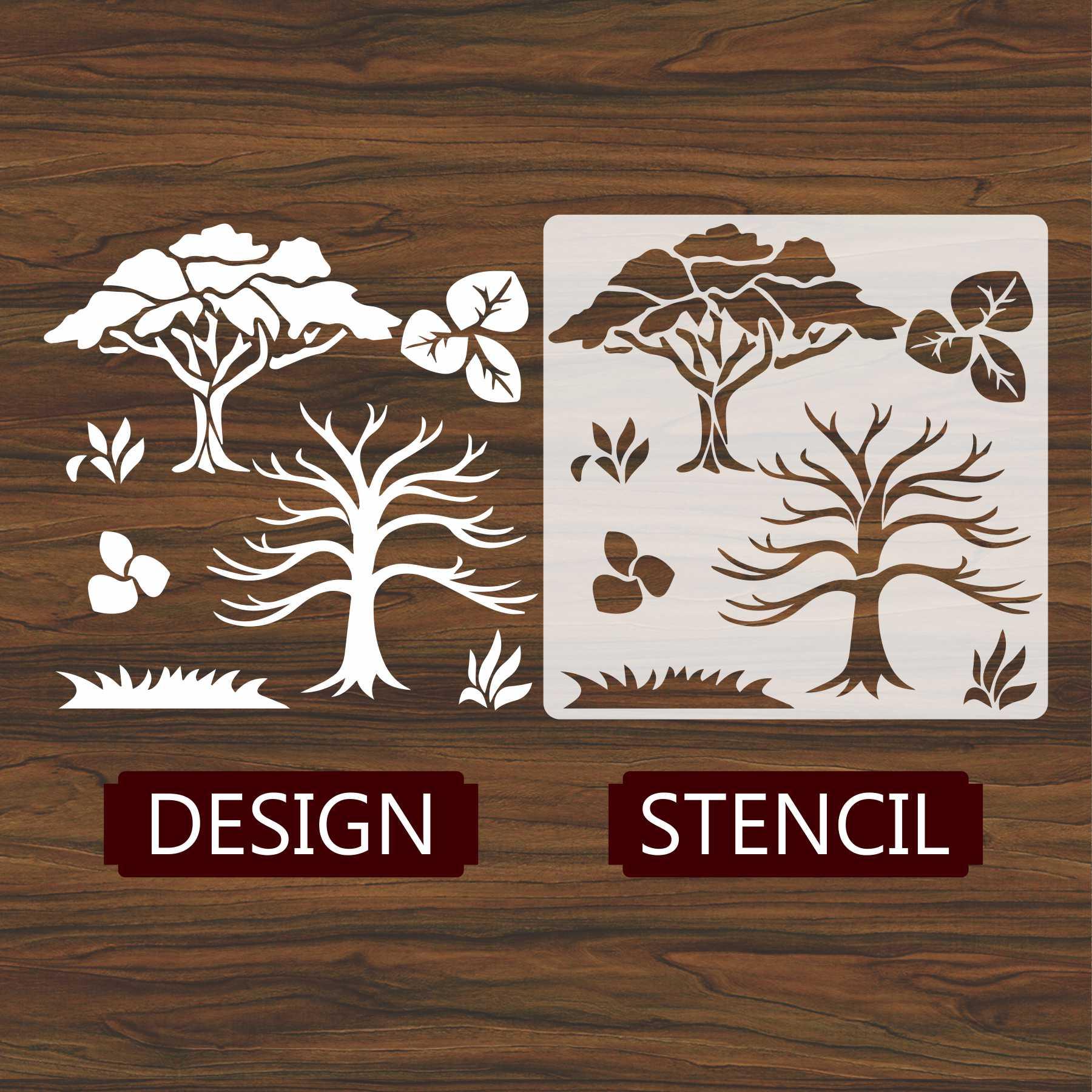 Cricut Tree Reusable Stencil For Canvas And Wall Painting.ID#135 - Image 3