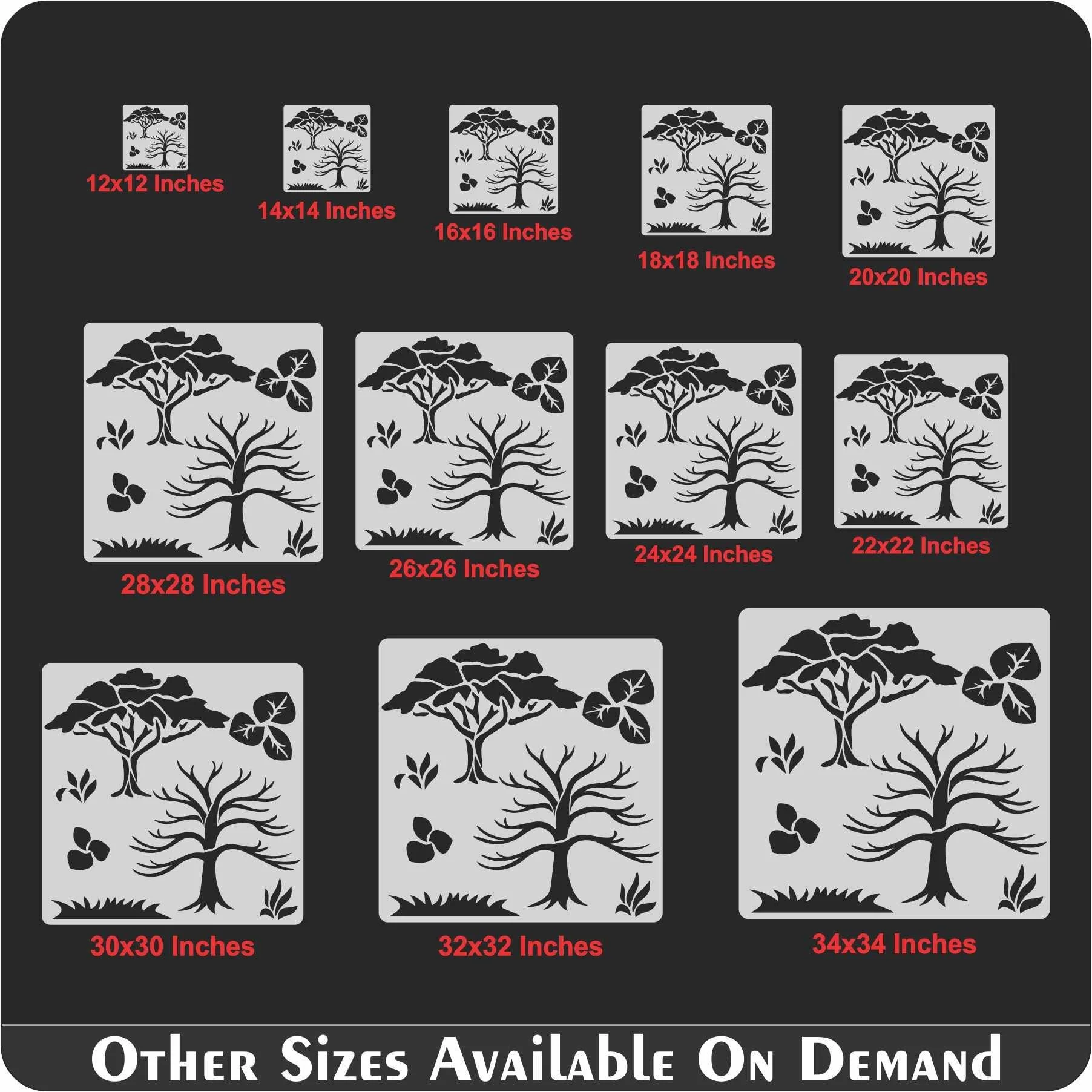 Cricut Tree Reusable Stencil For Canvas And Wall Painting.ID#135 - Image 4