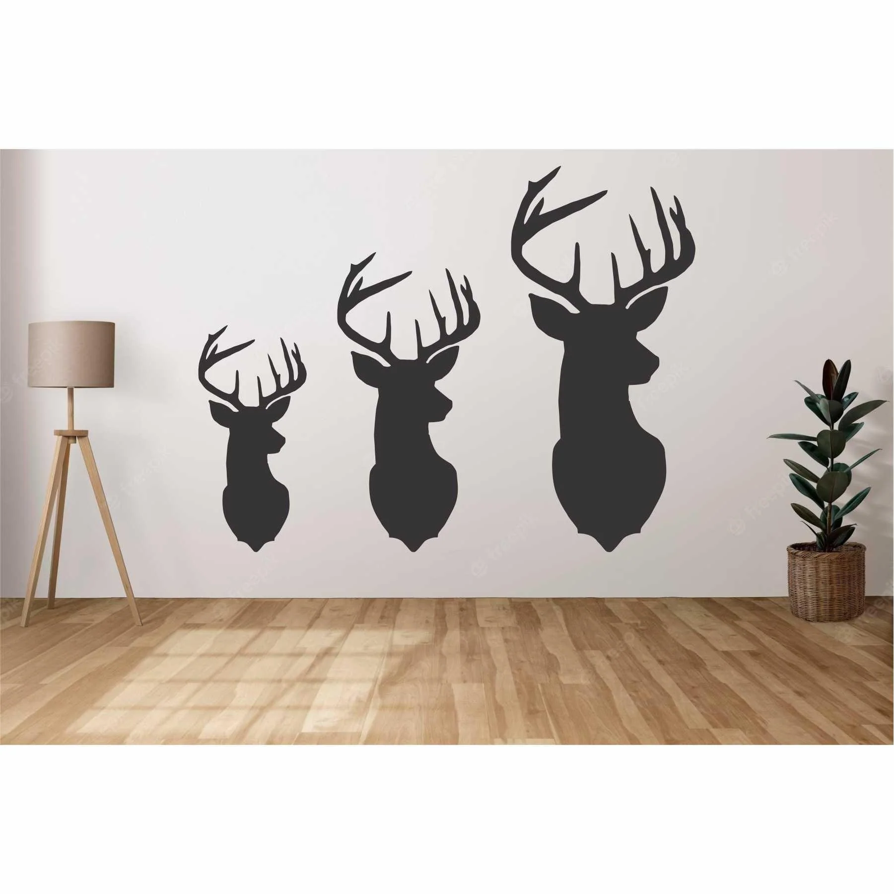 Cristmas Deer Head Reusable Stencil for Canvas and wall painting.ID# 440 - Image 6