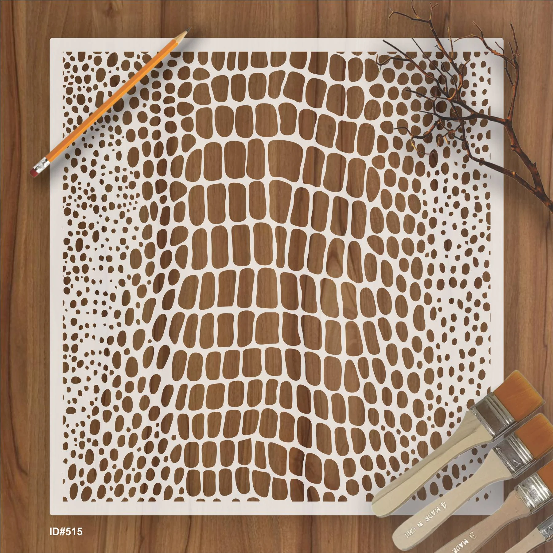 Crocodile Skin Stencil Wall Painting Scrapbooking Stamping Embossing and Clothes Painting Paper Card Template. ID #515