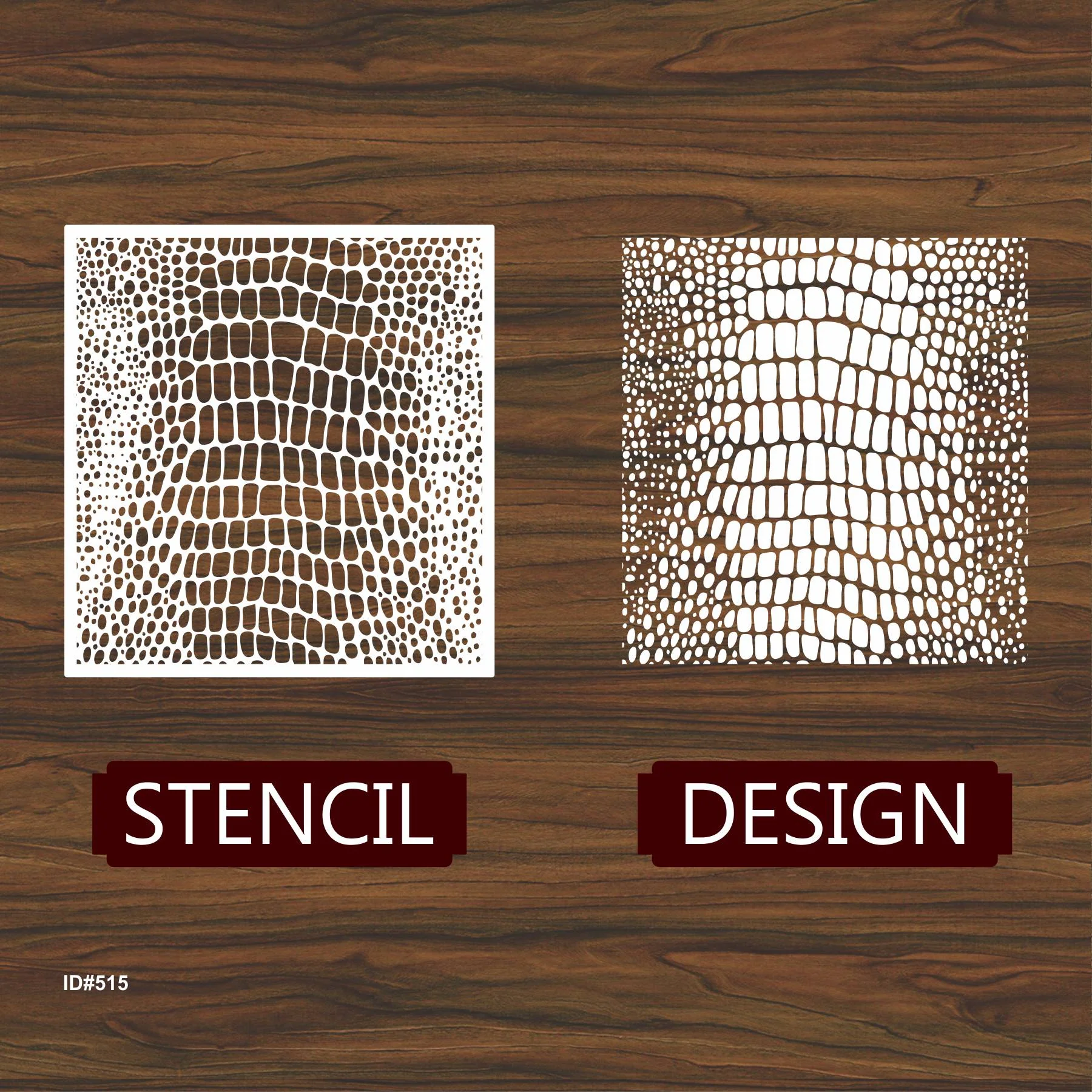 Crocodile Skin Stencil Wall Painting Scrapbooking Stamping Embossing and Clothes Painting Paper Card Template. ID #515 - Image 4