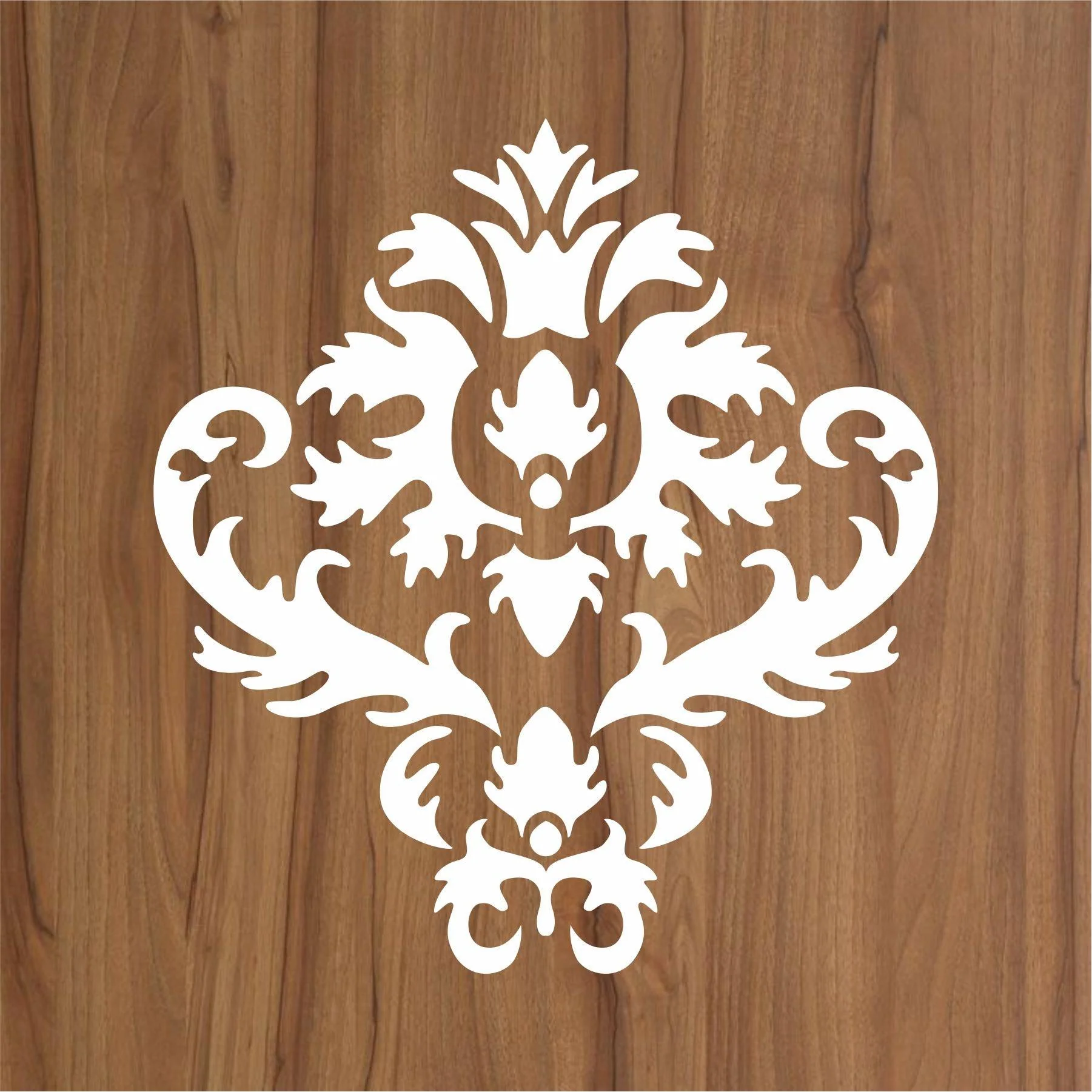 Damask floral pattern Reusable Stencil For Canvas And Wall Painting.ID#211 - Image 2