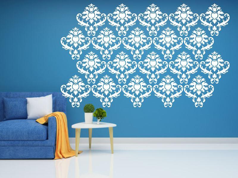 Damask floral pattern Reusable Stencil For Canvas And Wall Painting.ID#211 - Image 3