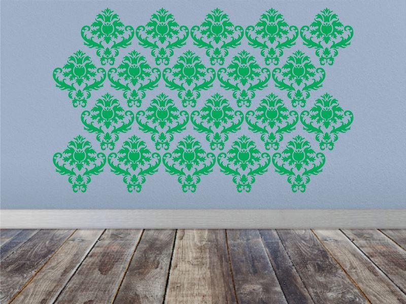 Damask floral pattern Reusable Stencil For Canvas And Wall Painting.ID#211 - Image 6