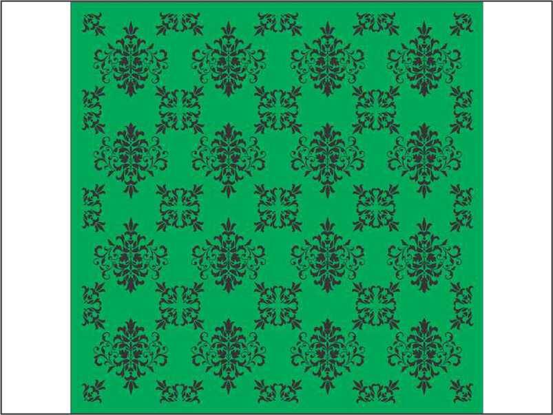 Damask Motif Reusable Stencil for Canvas and wall painting.ID#152 - Image 4