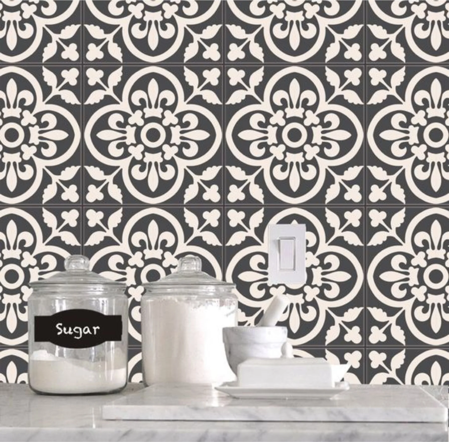 Damask Motif Reusable Stencil For Canvas And Wall Painting.ID#235 - Image 3