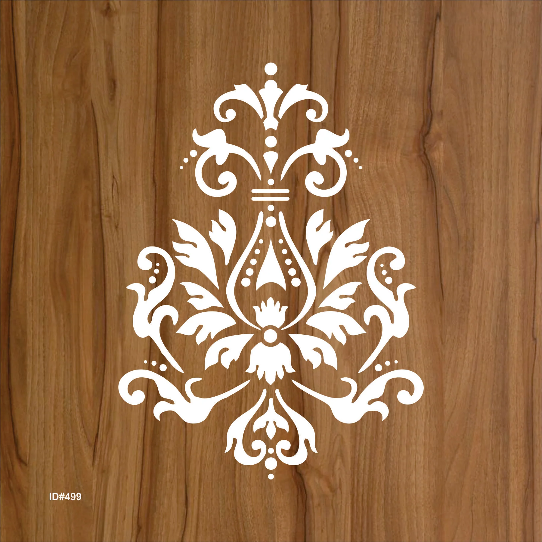 Damask Reusable Stencil Used for Tile, Wood, Floor, Wall. ID #499 - Image 2