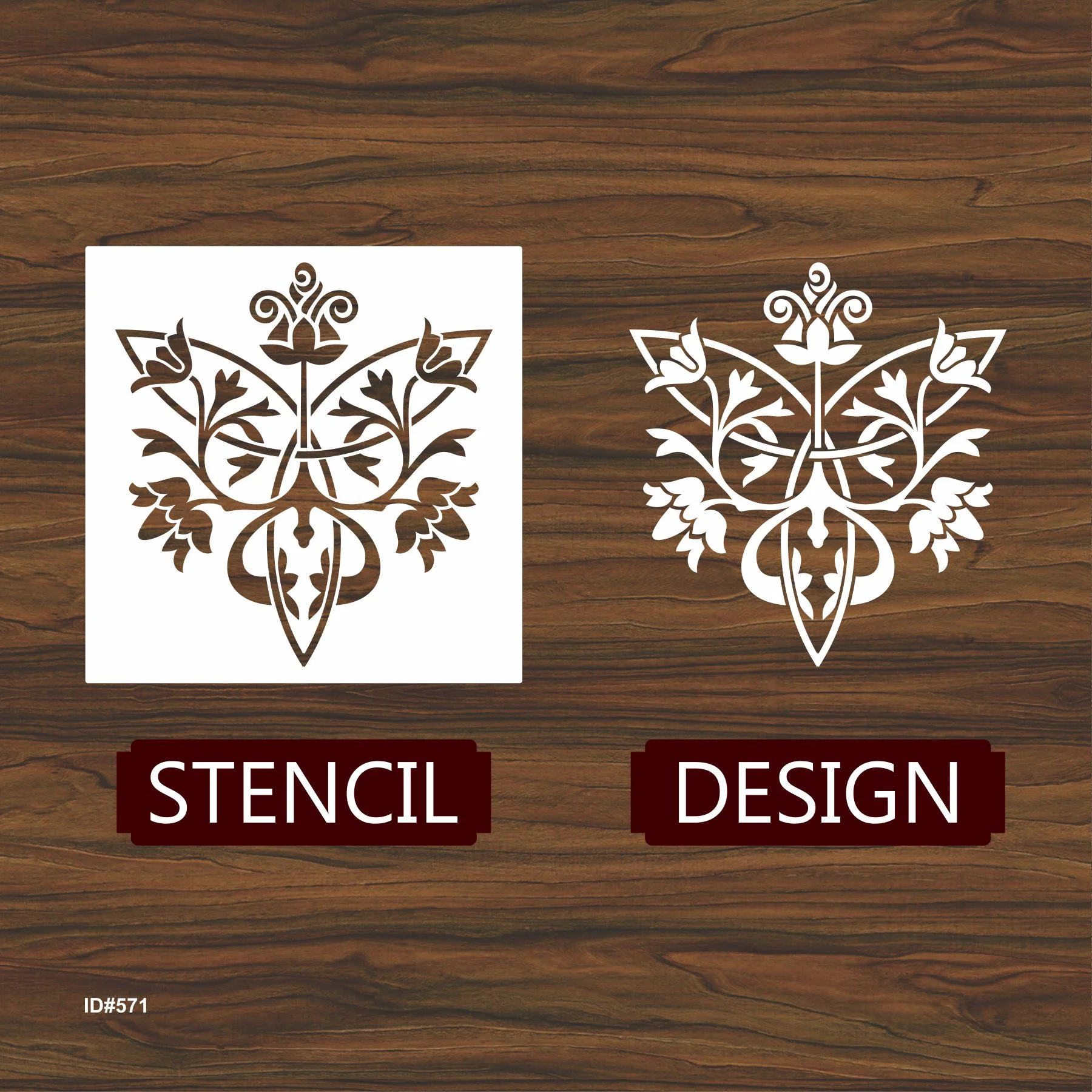 Damask Stencil Wall Painting Scrapbook Coloring Embossing Album Decorative Template. ID #571 - Image 4